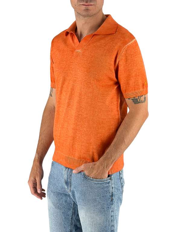 Devid Label Alassio - Polo in Maglia - Cotone Premium – vista principale – Master SKU DL_ALASSIO MT25110 TRAMONTO