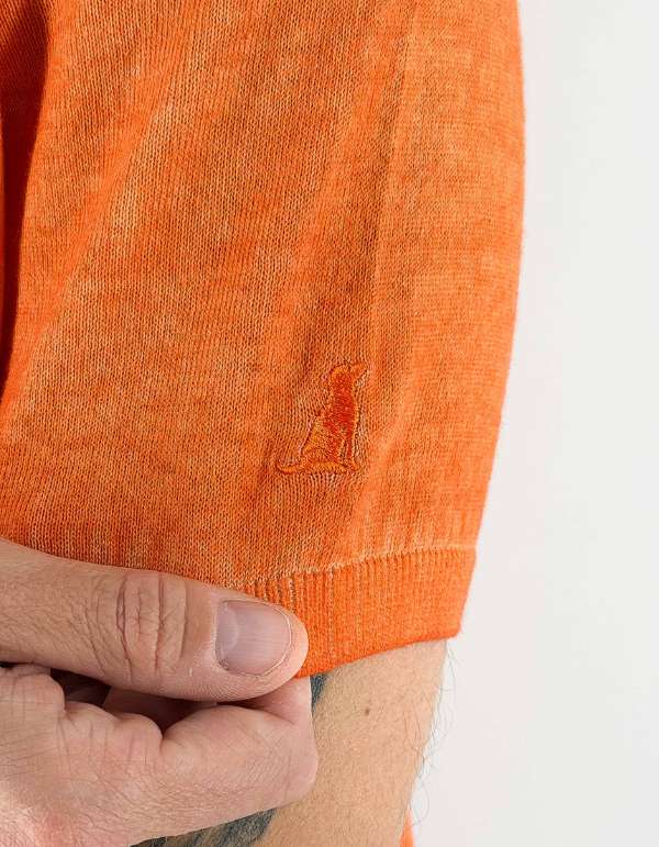Devid Label Alassio - Polo in Maglia - Cotone Premium – dettaglio prodotto 2 – Master SKU DL_ALASSIO MT25110 TRAMONTO