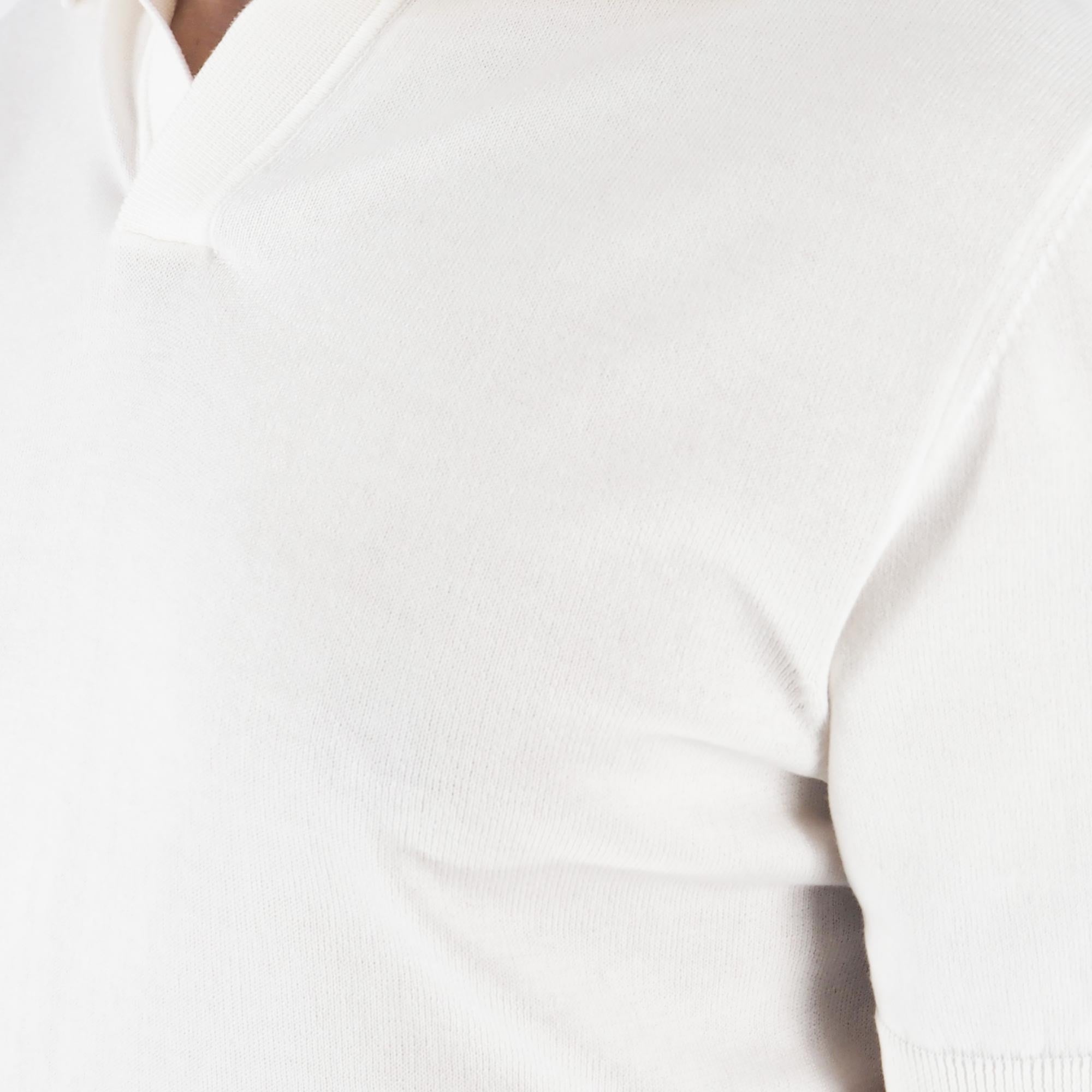 Devid Label Alassio - Polo in Maglia - Cotone Premium, Panna – dettaglio prodotto 2 – Master SKU DL_ALASSIO MT25110 PANNA