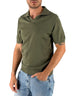 Devid Label Alassio - Polo in Maglia - Cotone Premium, Verde Militare – vista principale – Master SKU DL_ALASSIO MT25110 MILITARE