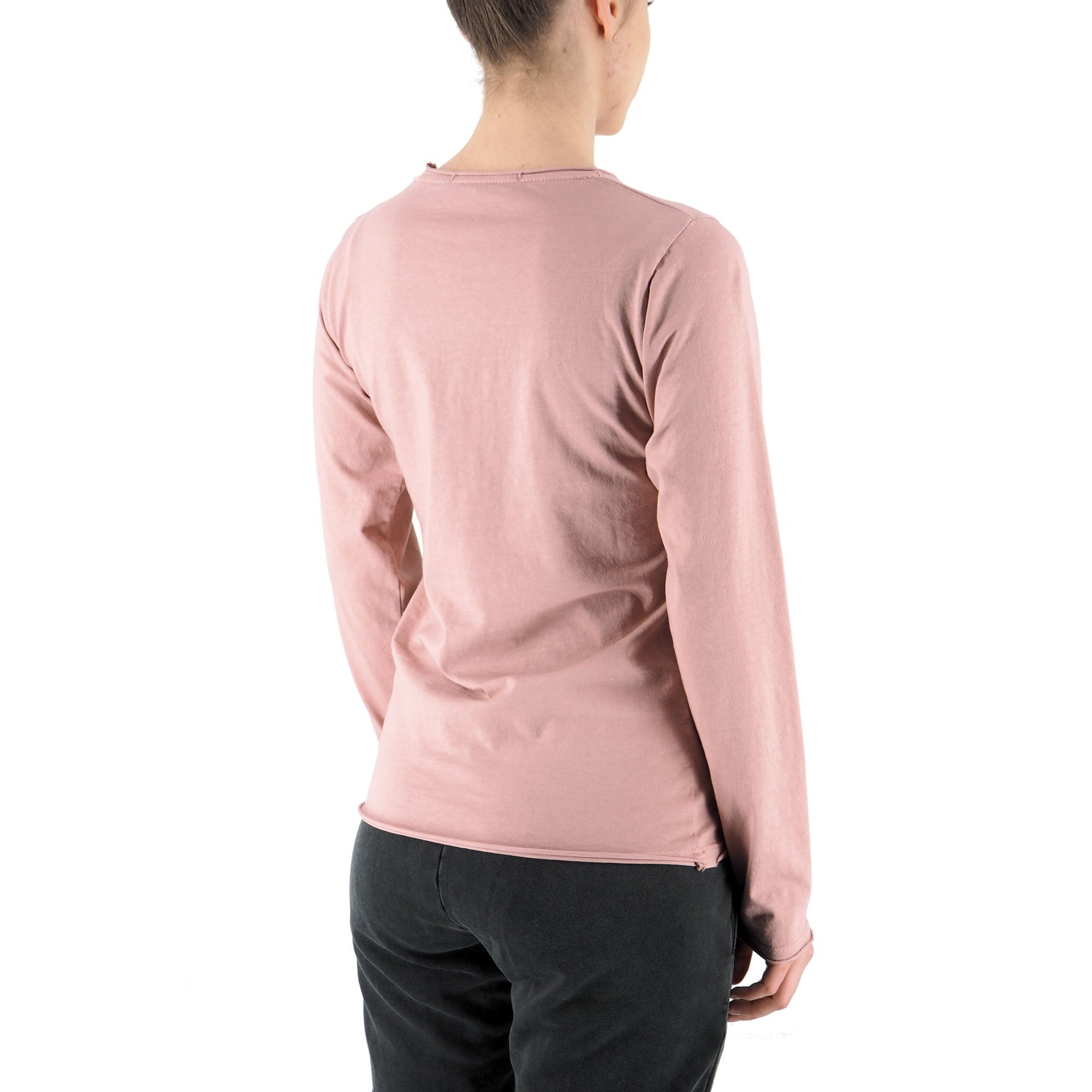 Devid Label Alicante - T-shirt Manica Lunga - Essential, Rosa – dettaglio prodotto 5 – Master SKU DL_ALICANTE ROSA ANTICO
