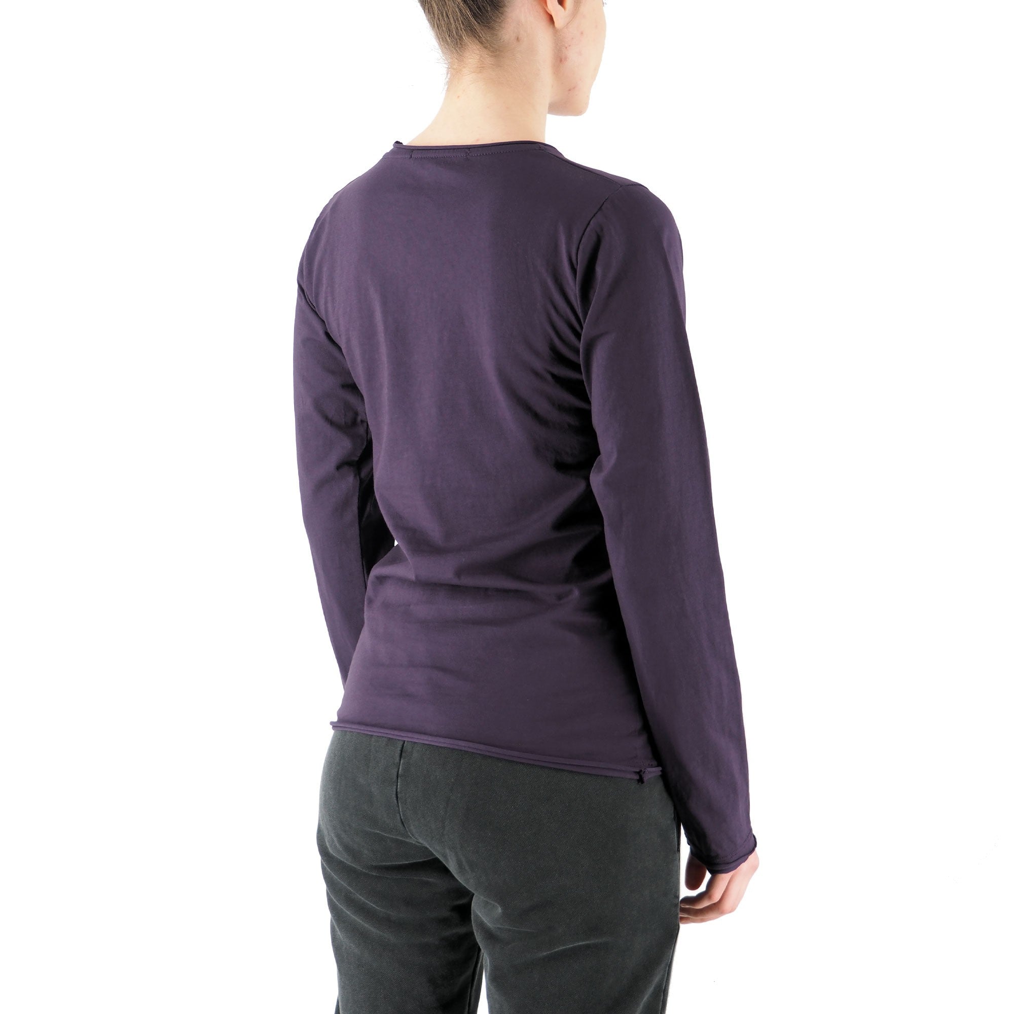 Devid Label Alicante - T-shirt Manica Lunga - Essential, Viola – dettaglio prodotto 5 – Master SKU DL_ALICANTE VIOLA SCURO