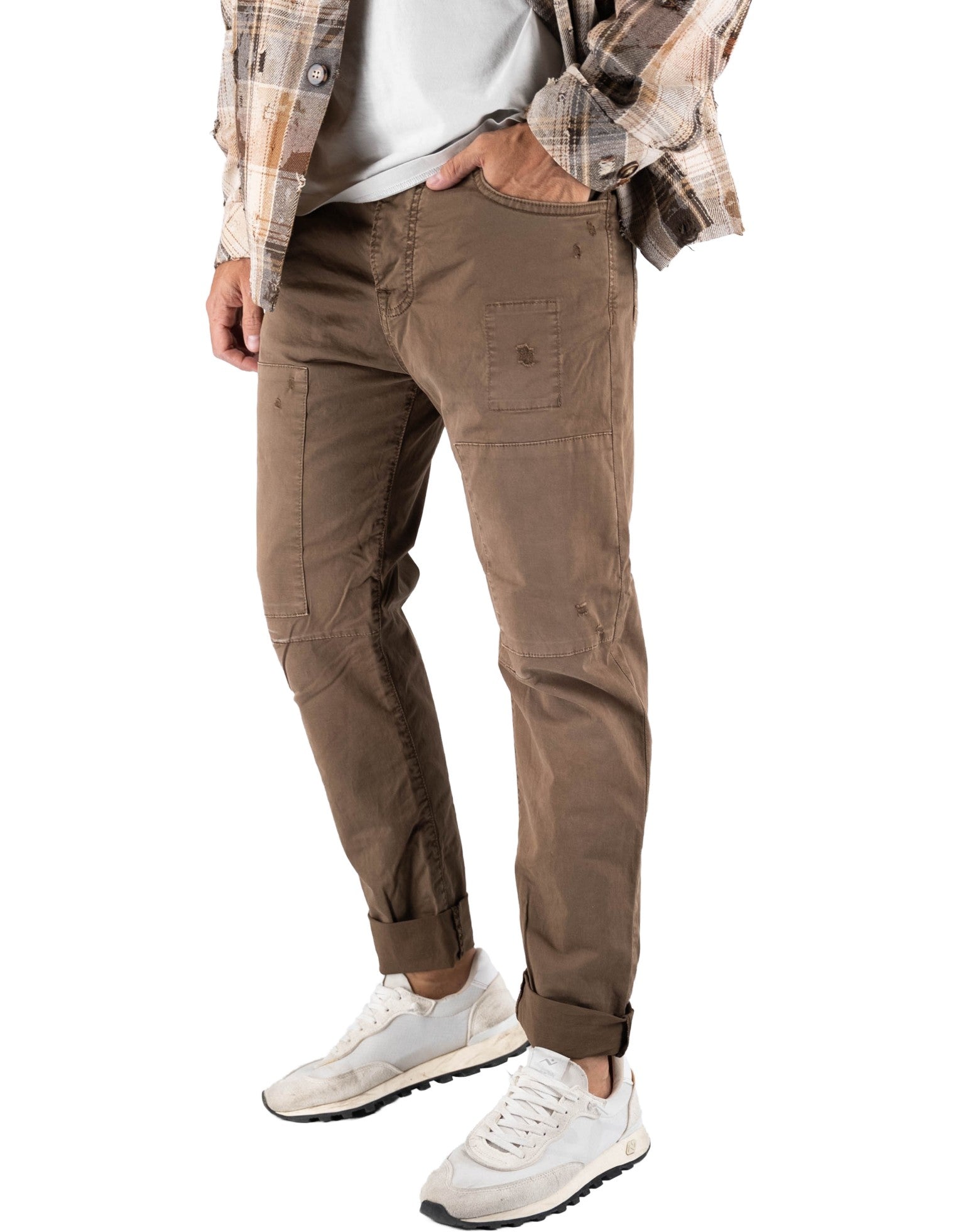 Devid Label Belfast - Pantalone Carpenter - Vintage – vista principale – Master SKU DL_CARPENTER_ESS1081_NEW_TABACCO