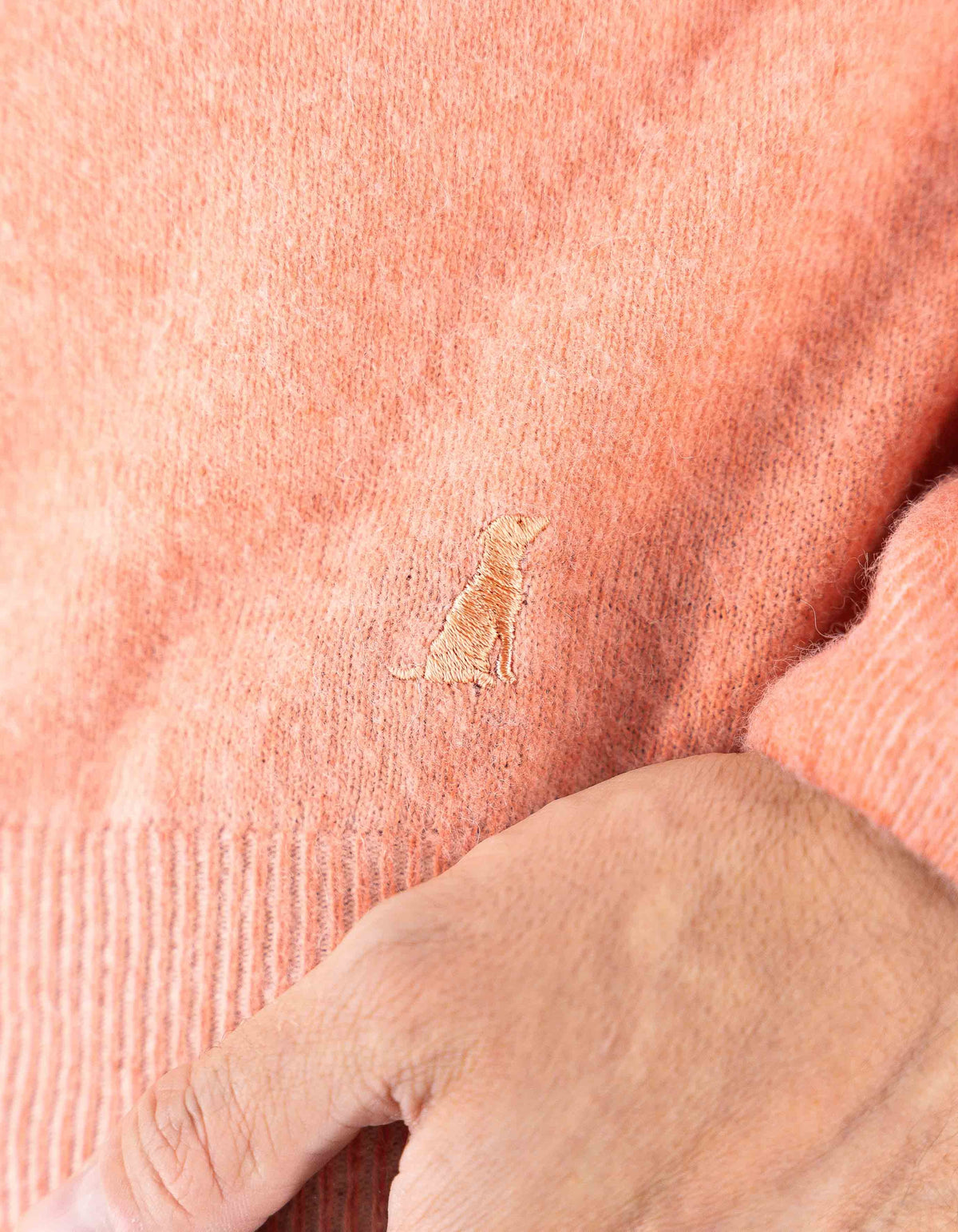 Devid Label Bergen - Maglia Girocollo - Lana Cashmere – dettaglio prodotto 3 – Master SKU DL_DL006_22837_CANTALUPO_SCURO