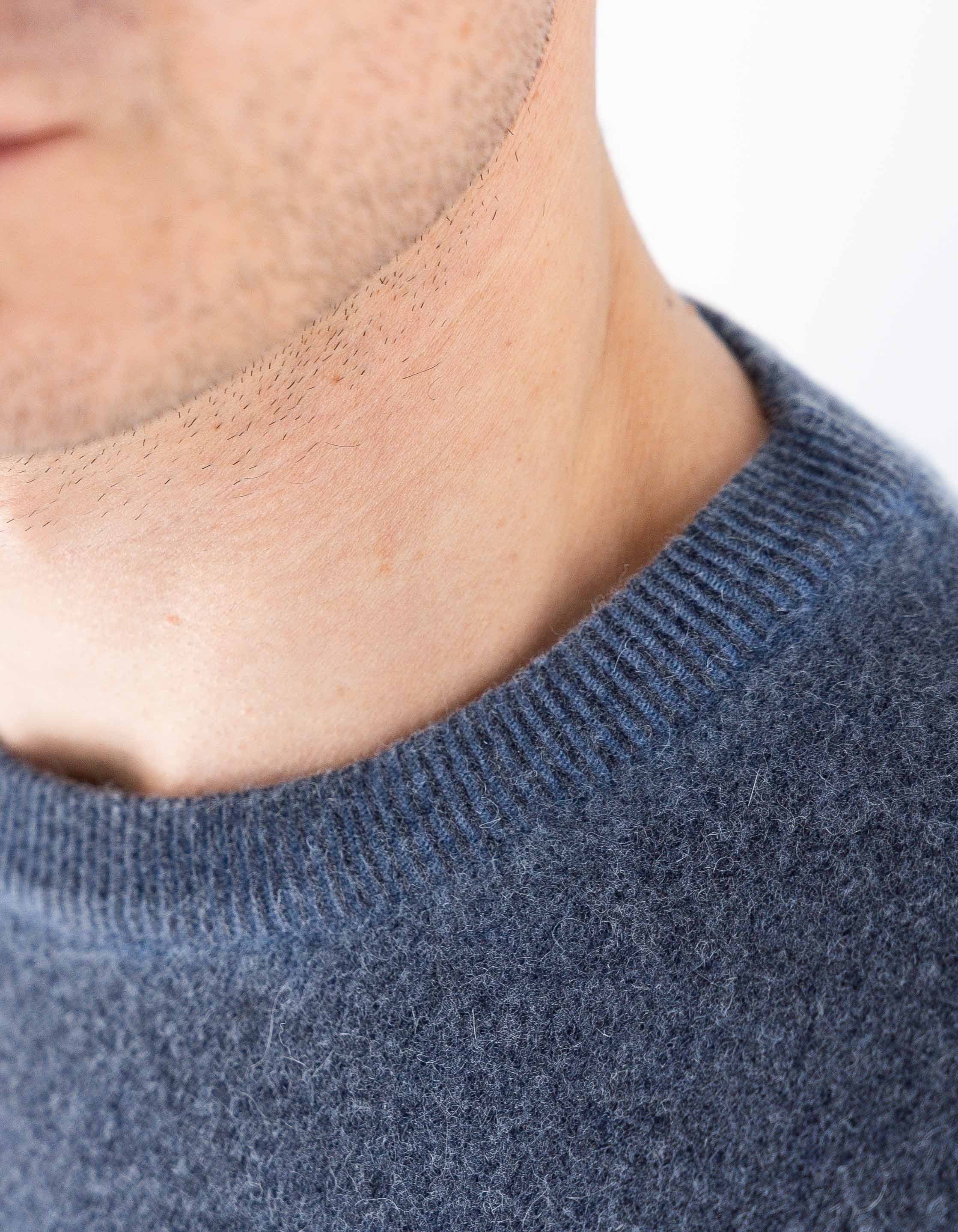 Devid Label Bergen - Maglia Girocollo - Lana Cashmere – dettaglio prodotto 2 – Master SKU DL_DL006_320_NOTTE