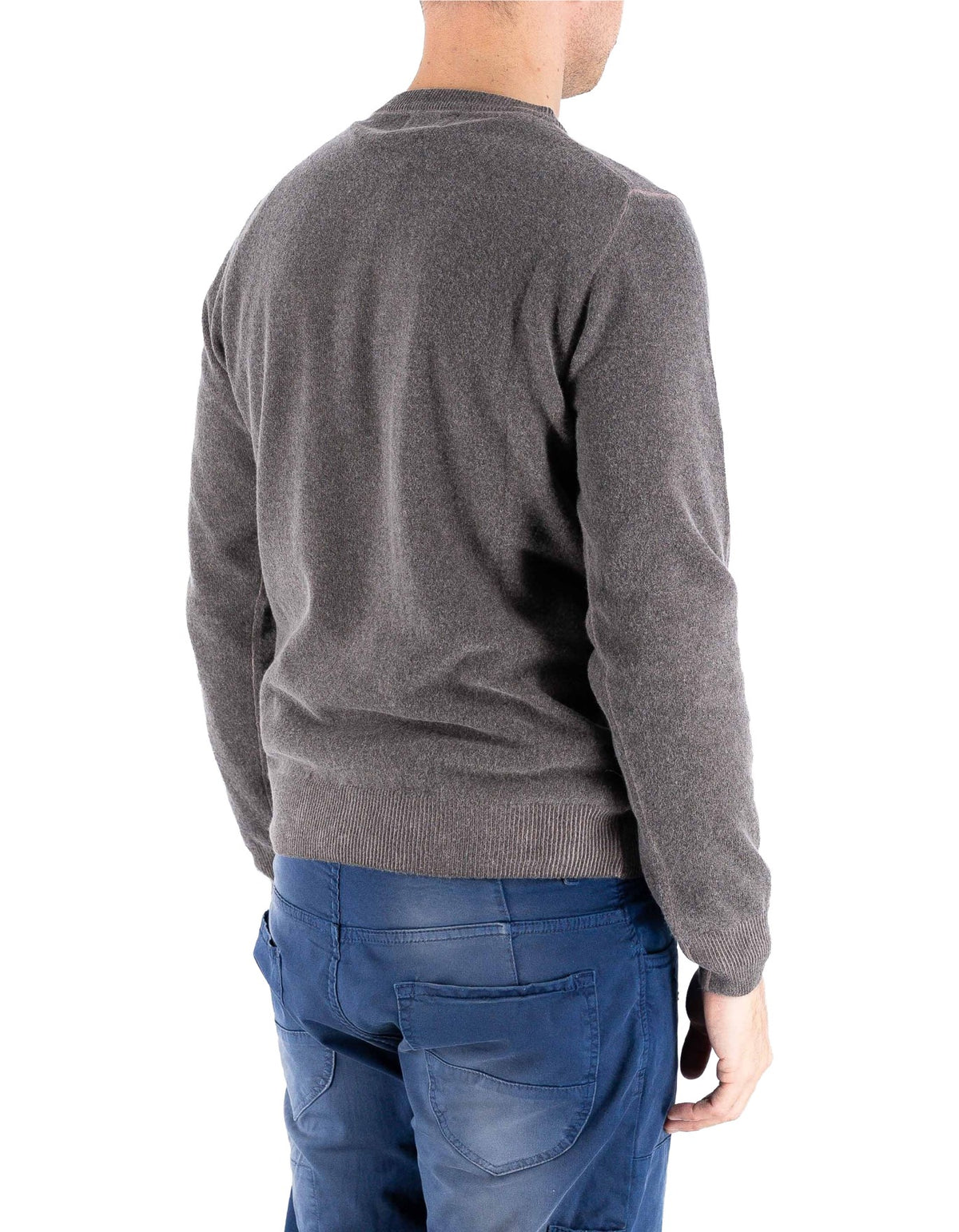 Devid Label Bergen - Maglia Girocollo - Lana Cashmere, Moro – dettaglio prodotto 5 – Master SKU DL_DL006_22834_MORO