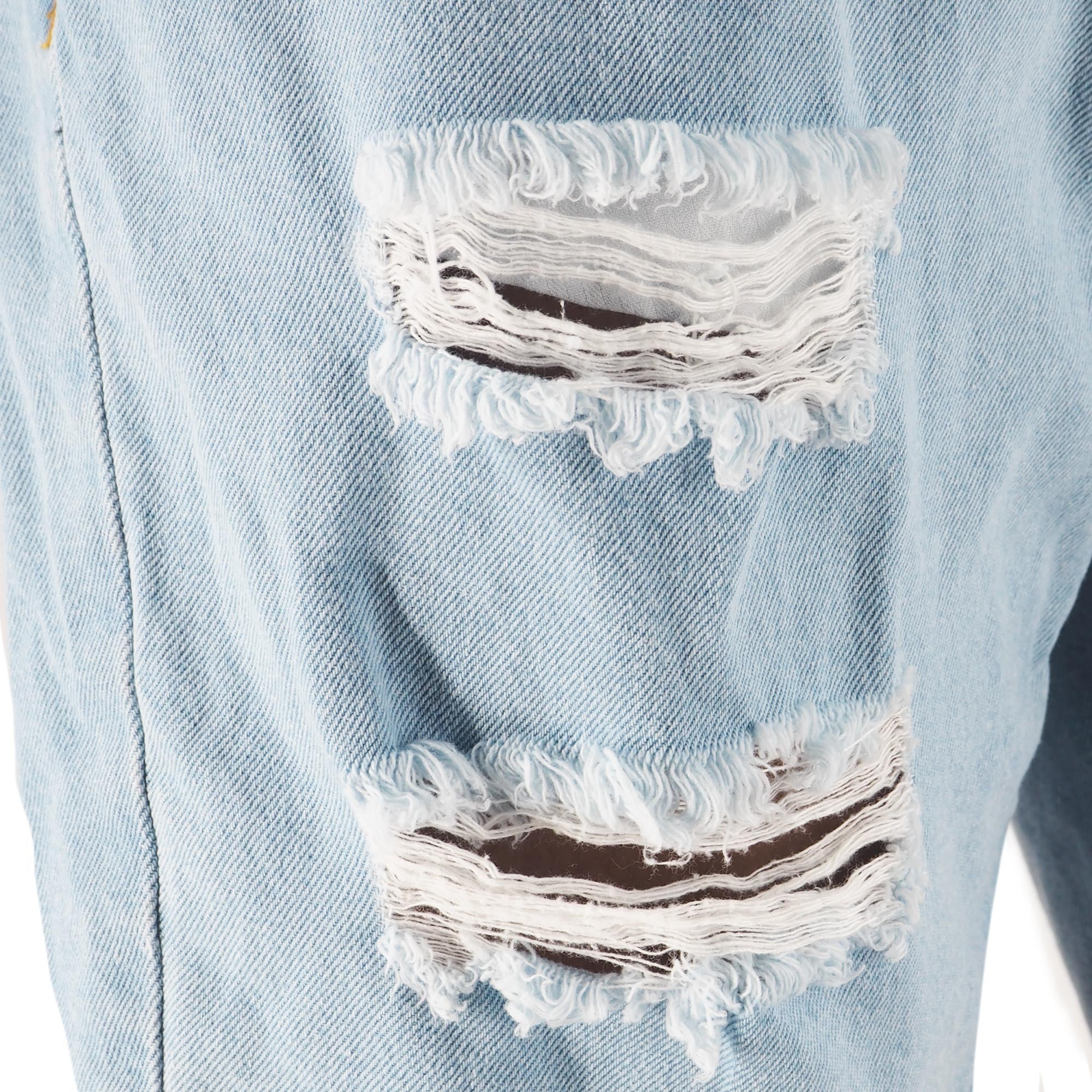 Devid Label Biarritz - Bermuda in Denim - Destroyed – dettaglio prodotto 2 – Master SKU DL_DAV J 9041