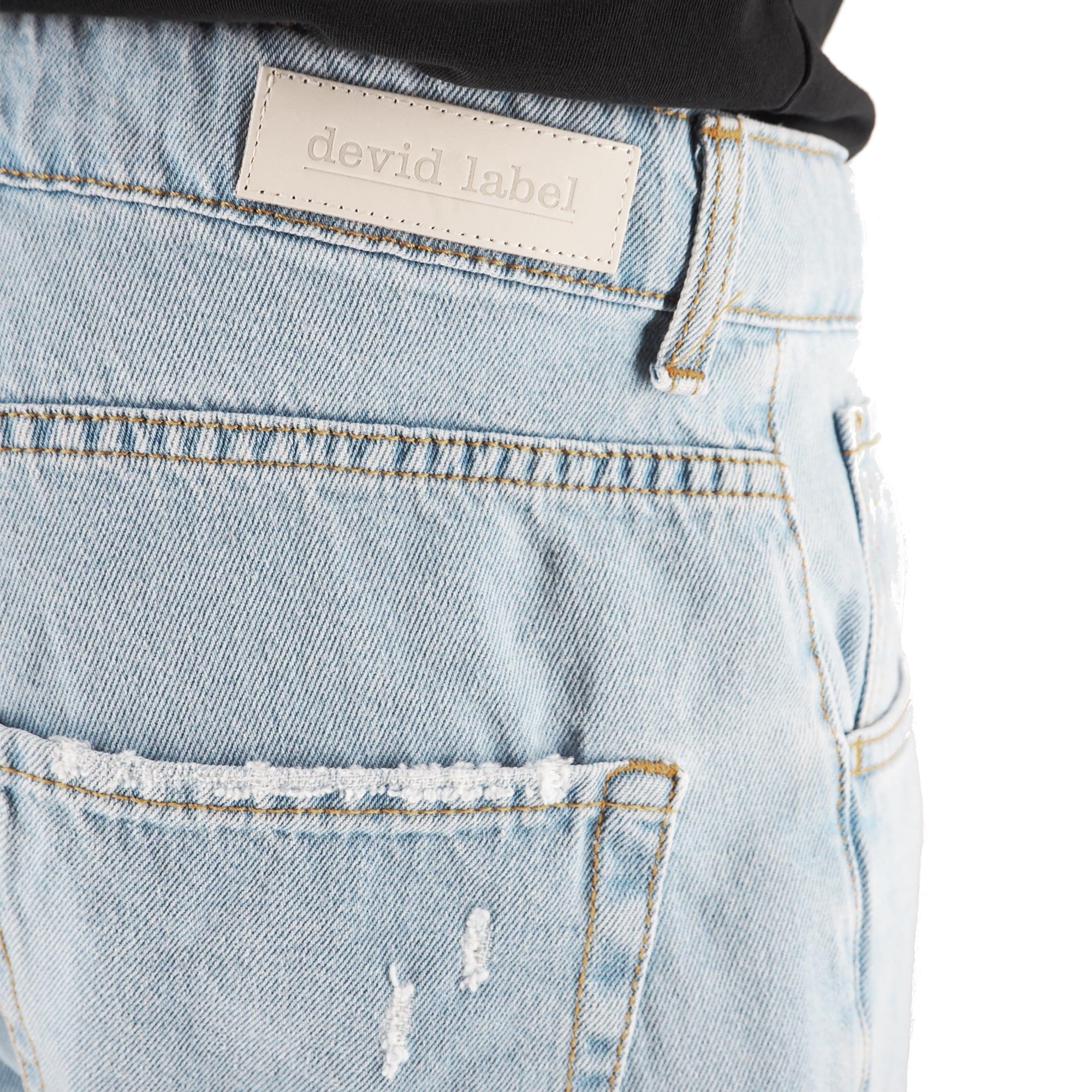 Devid Label Biarritz - Bermuda in Denim - Destroyed – dettaglio prodotto 3 – Master SKU DL_DAV J 9041