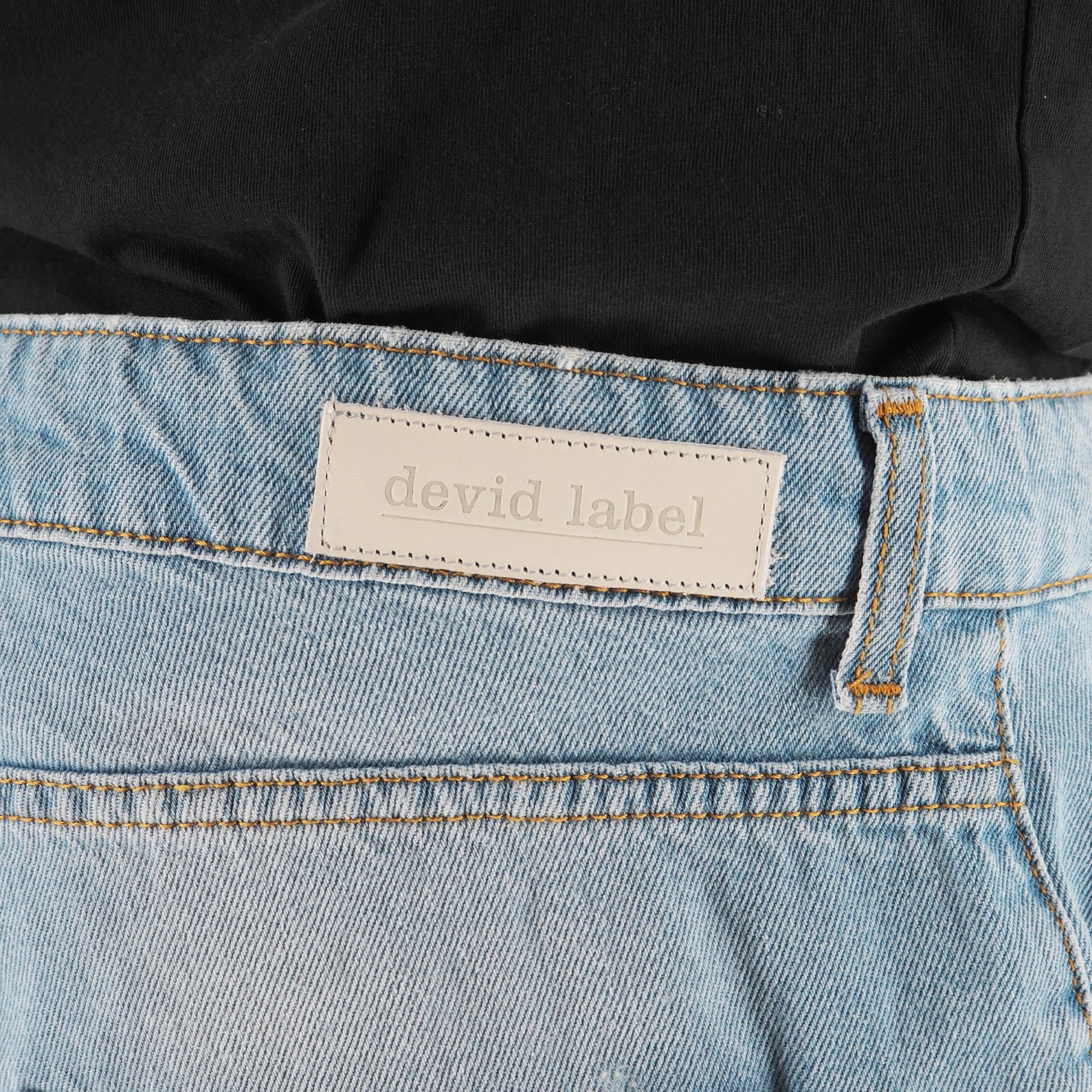 Devid Label Biarritz - Bermuda in Denim - Light Wash, Light Blue – dettaglio prodotto 2 – Master SKU DL_DAV J 13011