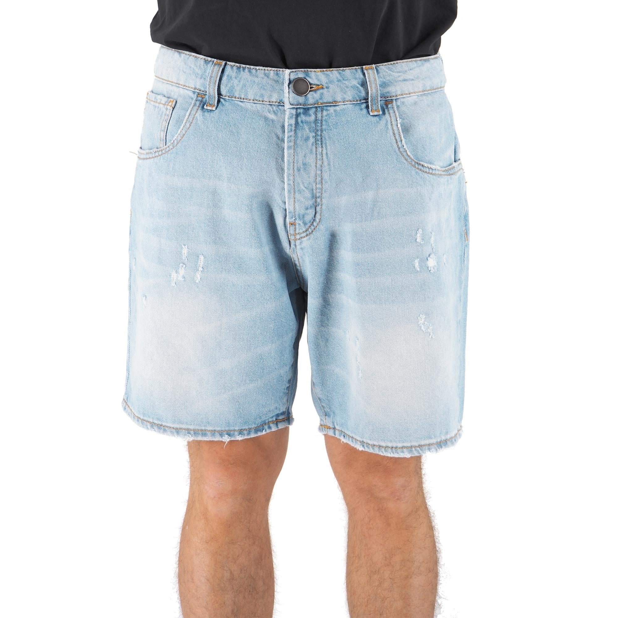 Devid Label Biarritz - Bermuda in Denim - Light Wash, Light Blue – dettaglio prodotto 3 – Master SKU DL_DAV J 13011