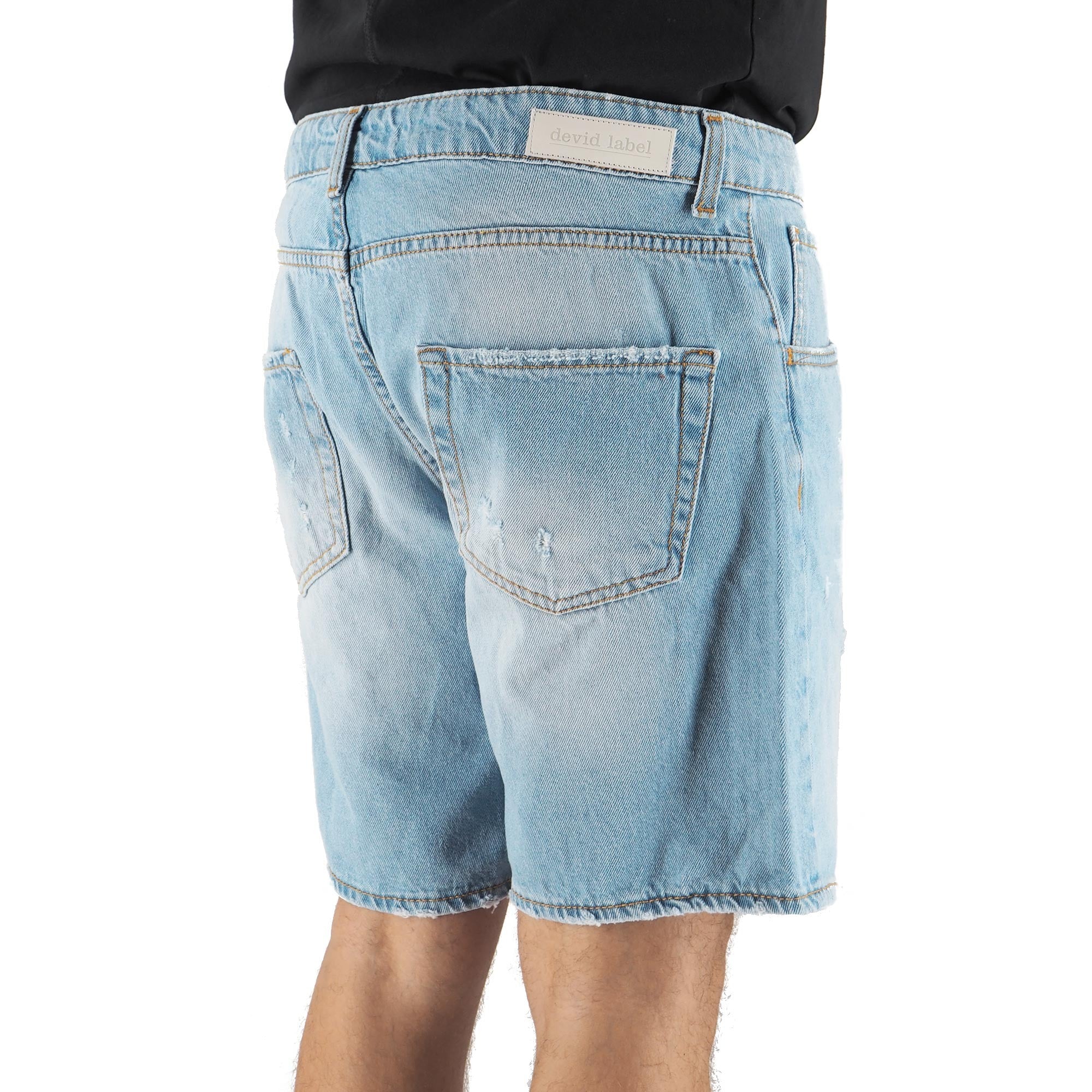 Devid Label Biarritz - Bermuda in Denim - Light Wash, Light Blue – dettaglio prodotto 5 – Master SKU DL_DAV J 13011