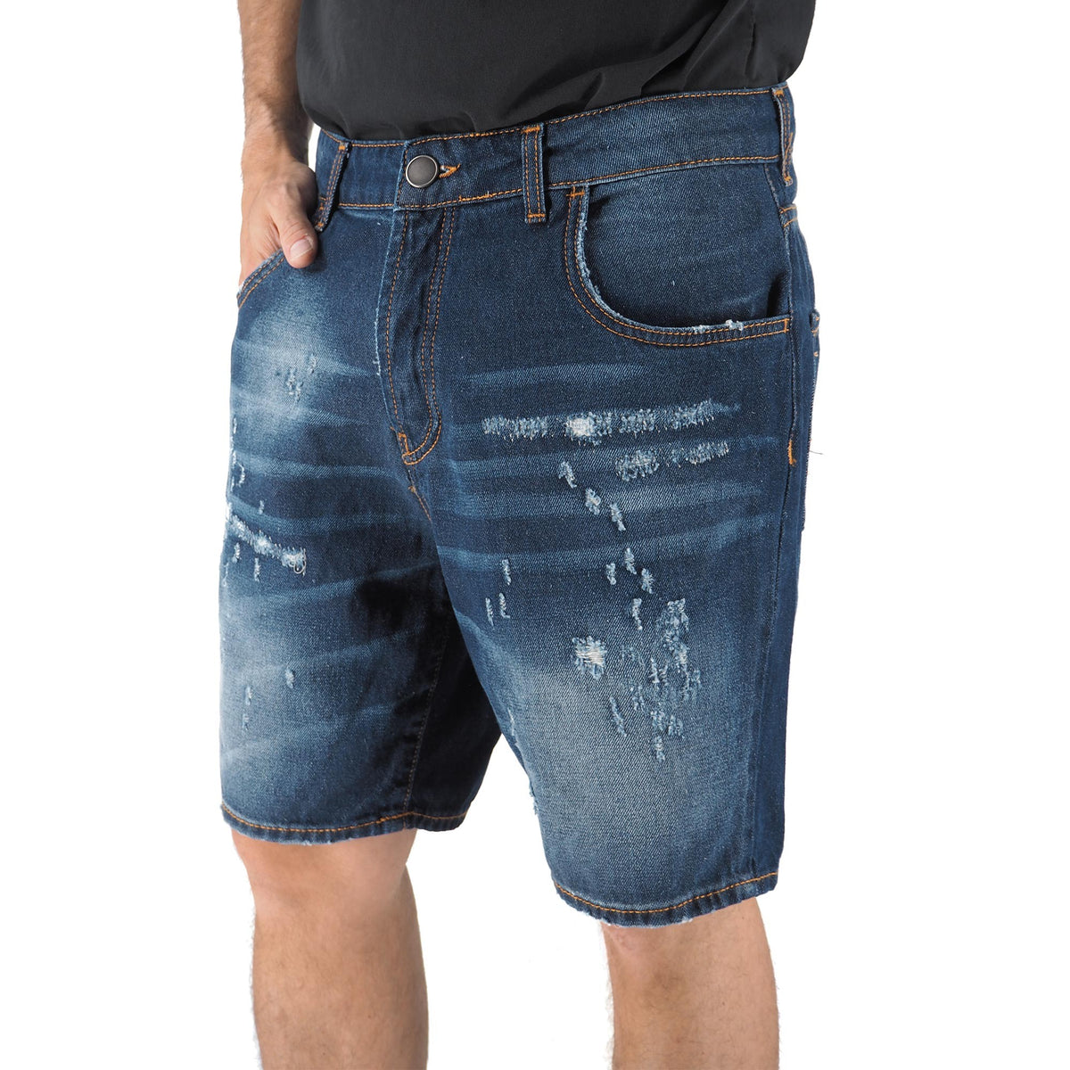 Devid Label Biarritz - Bermuda in Denim - Medium Wash, Blue – dettaglio prodotto 4 – Master SKU DL_DAV J 13010