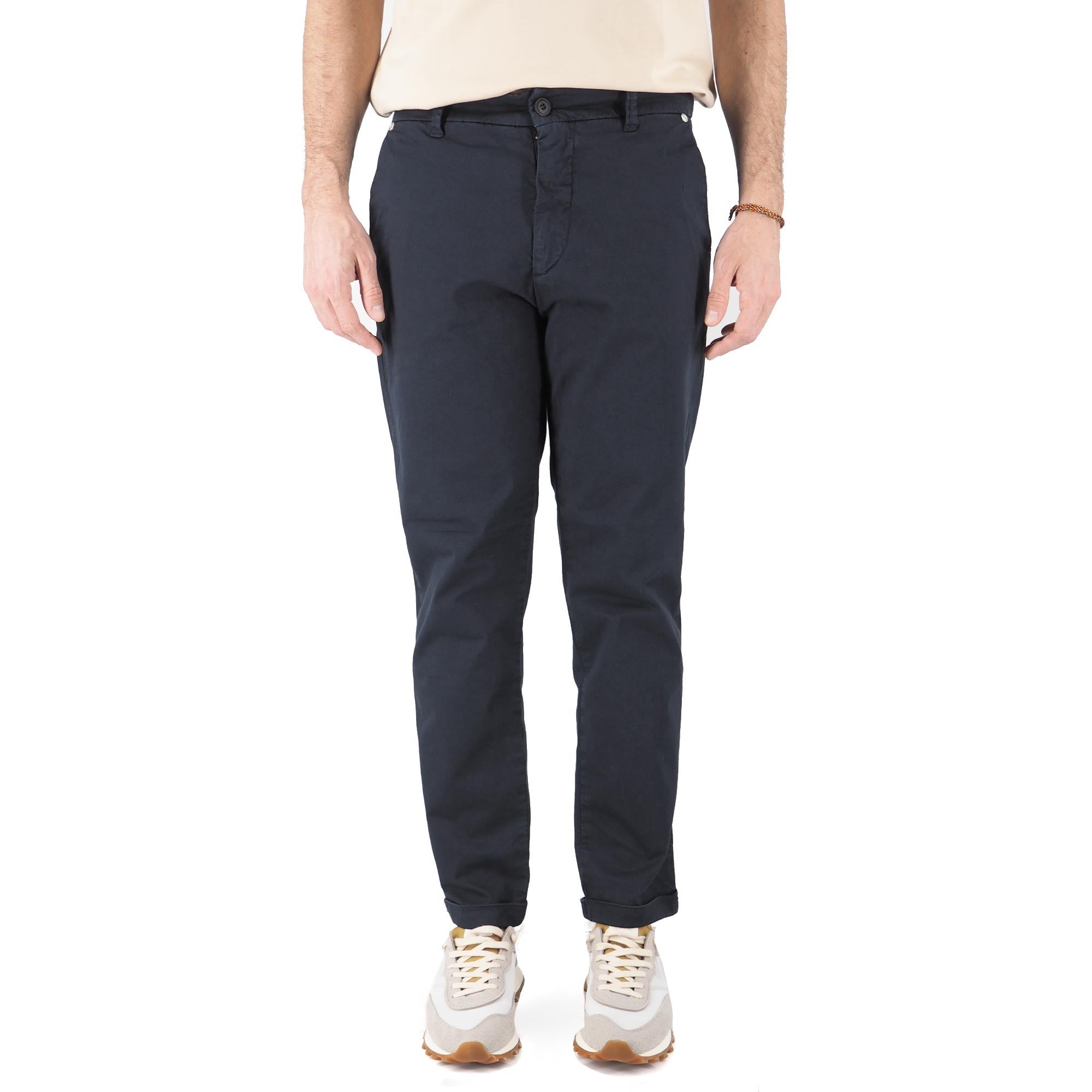 Devid Label Brighton - Pantalone Chino - Capri, Blu Navy – dettaglio prodotto 3 – Master SKU DL_CHINO ESS1030 BLUNAVY
