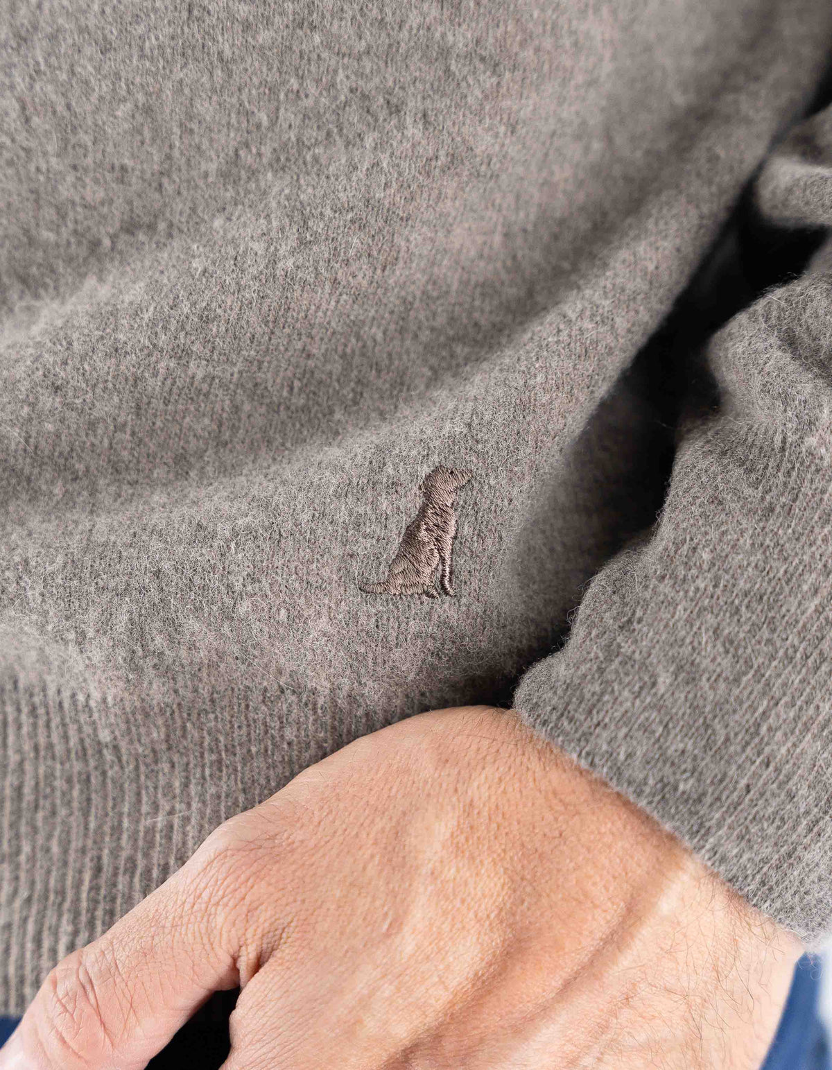 Devid Label Copenaghen - Polo in Maglia - Lana Cashmere, Tortora – dettaglio prodotto 4 – Master SKU DL_DL015_TORTORA_CAMPIONE