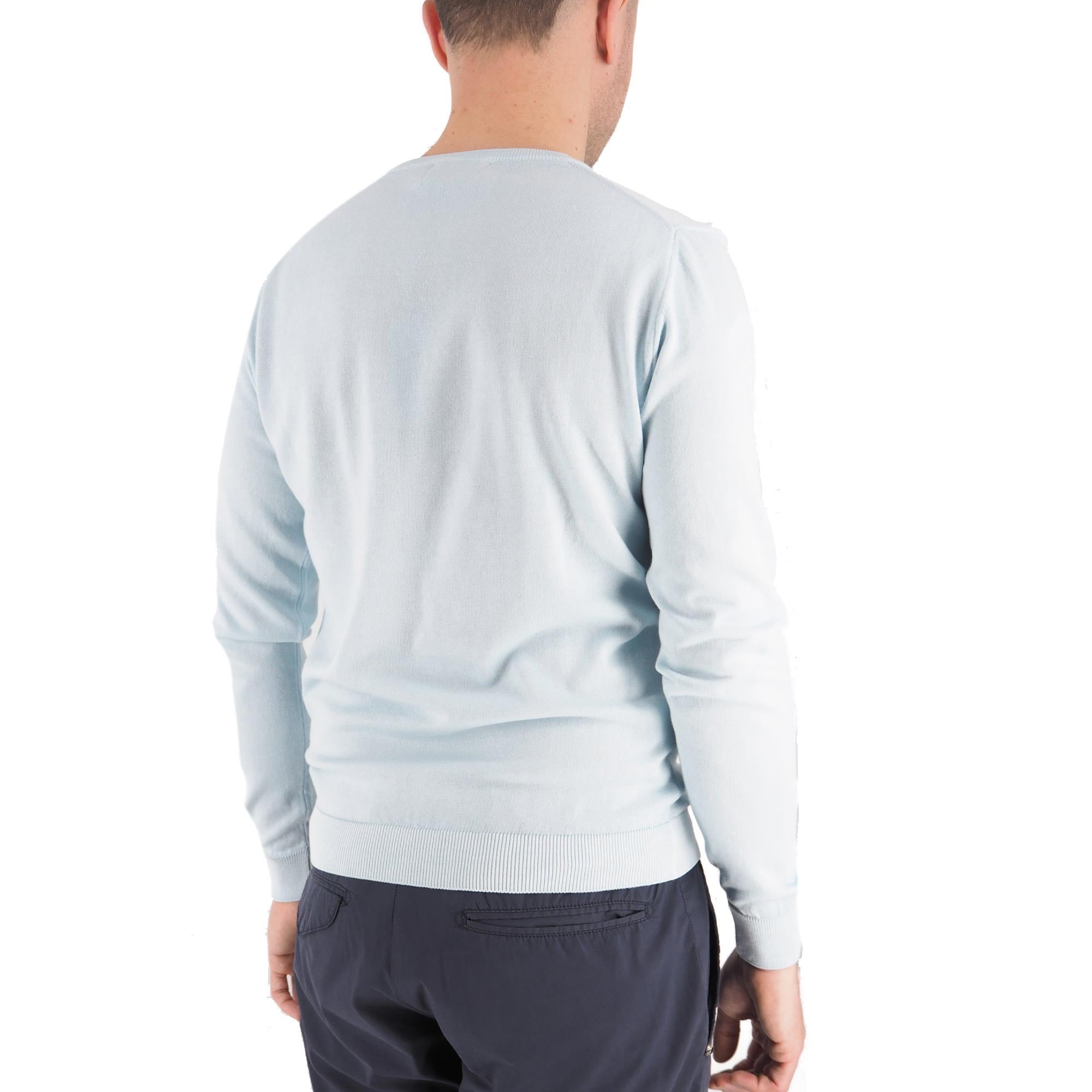 Devid Label Corniglia - Maglia Girocollo Manica Lunga - Cotone Premium – dettaglio prodotto 4 – Master SKU DL_CORNIGLIA MT25122 ACMARINA