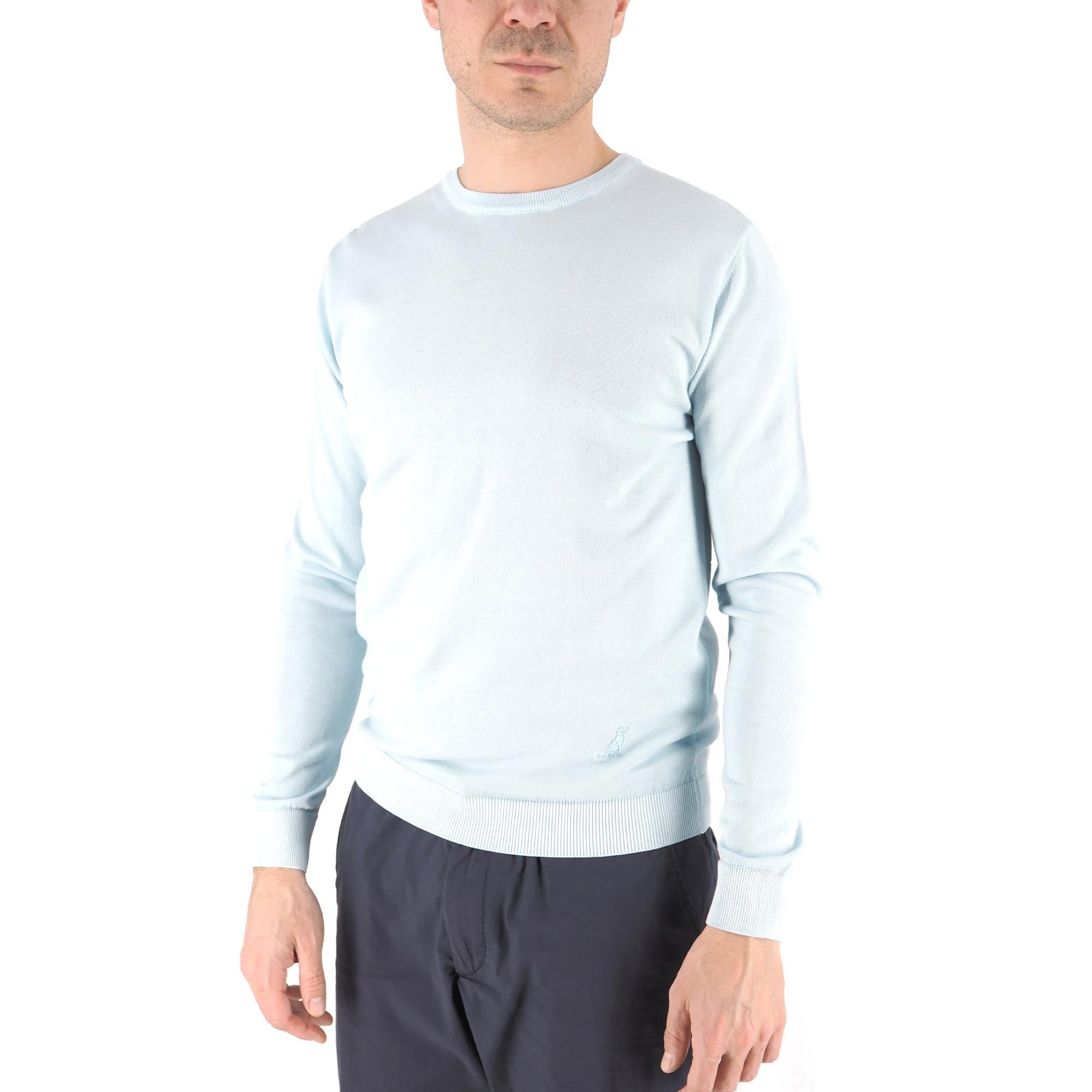 Devid Label Corniglia - Maglia Girocollo Manica Lunga - Cotone Premium – dettaglio prodotto 5 – Master SKU DL_CORNIGLIA MT25122 ACMARINA