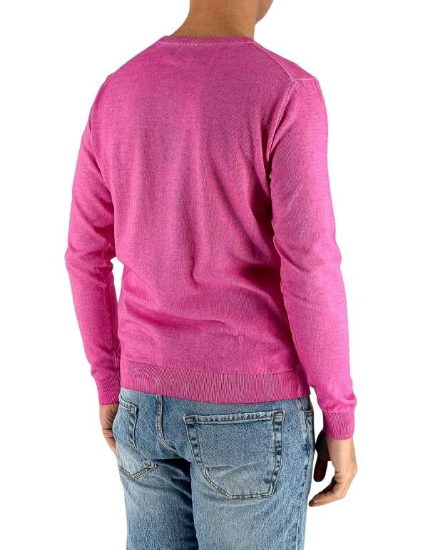 Devid Label Corniglia - Maglia Girocollo Manica Lunga - Cotone Premium – dettaglio prodotto 4 – Master SKU DL_CORNIGLIA MT25122 BEGONIA