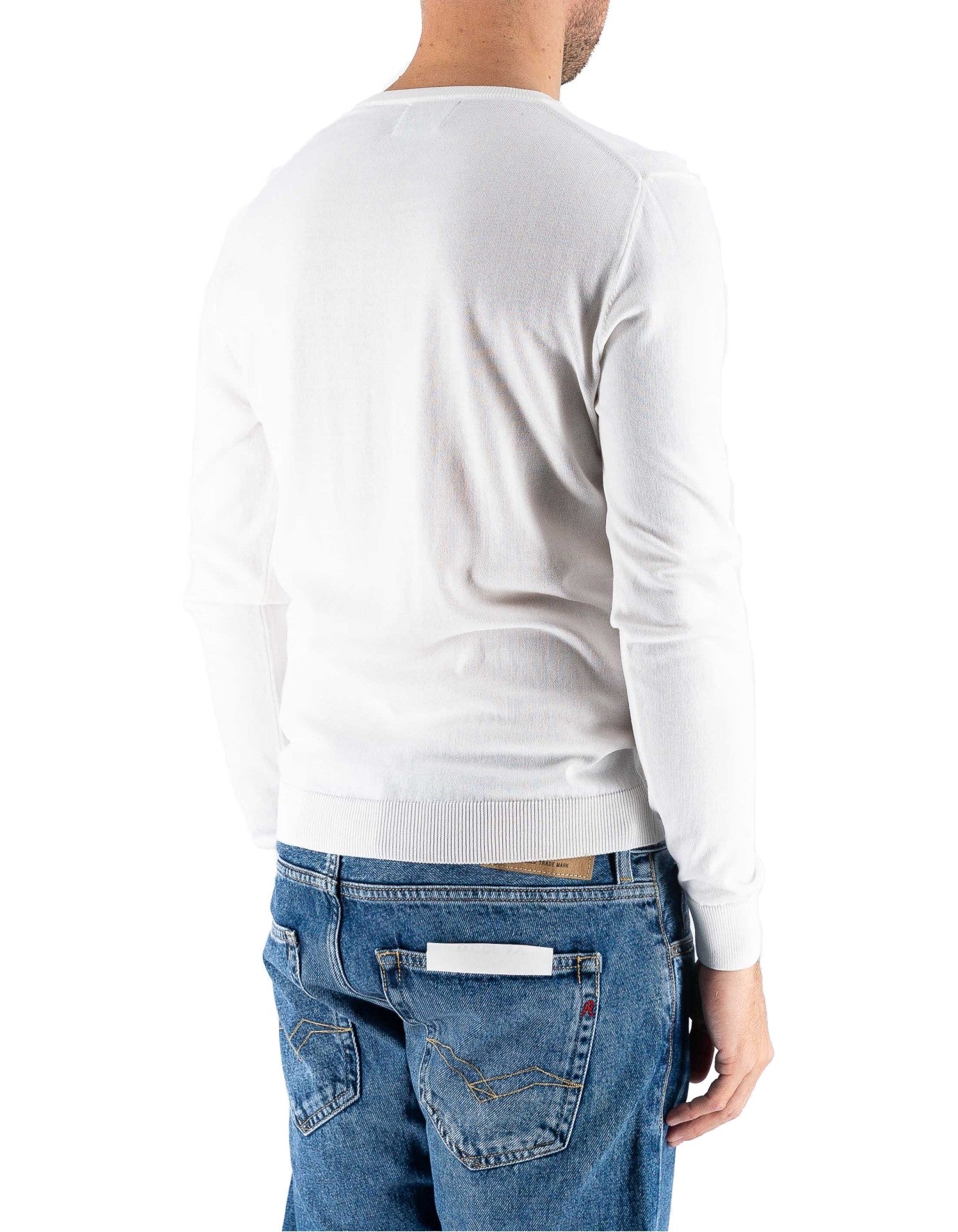 Devid Label Corniglia - Maglia Girocollo Manica Lunga - Cotone Premium, Panna – dettaglio prodotto 3 – Master SKU DL_CORNIGLIA MT25122 PANNA