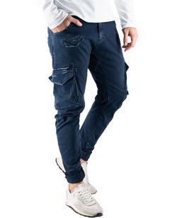 Devid Label Courmayeur - Pantalone Cargo - Strong, Blu Navy – vista principale – Master SKU DL_COURMA_STRONG_BLU_NAVY