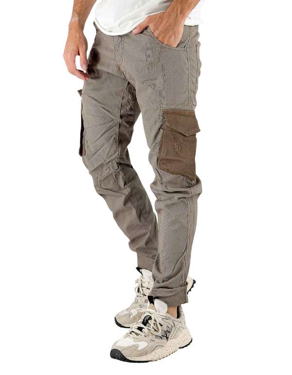 Devid Label Courmayeur - Pantalone Cargo - Strong – vista principale – Master SKU DL_COURMA INT05 NEW TABACCO