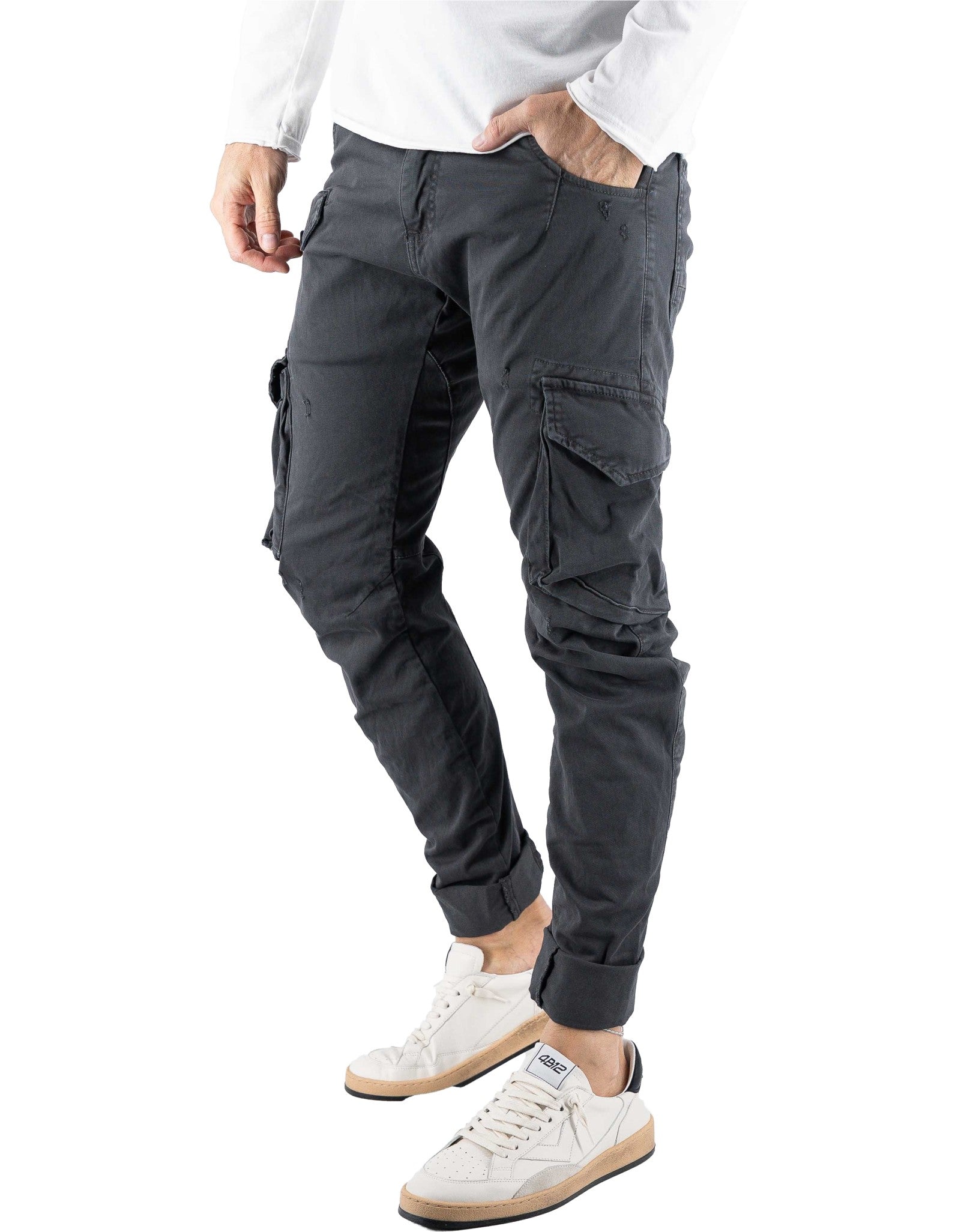 Devid Label Courmayeur - Pantalone Cargo - Strong, Grigio – vista principale – Master SKU DL_COURMAYER_19304-GRIGIOSC