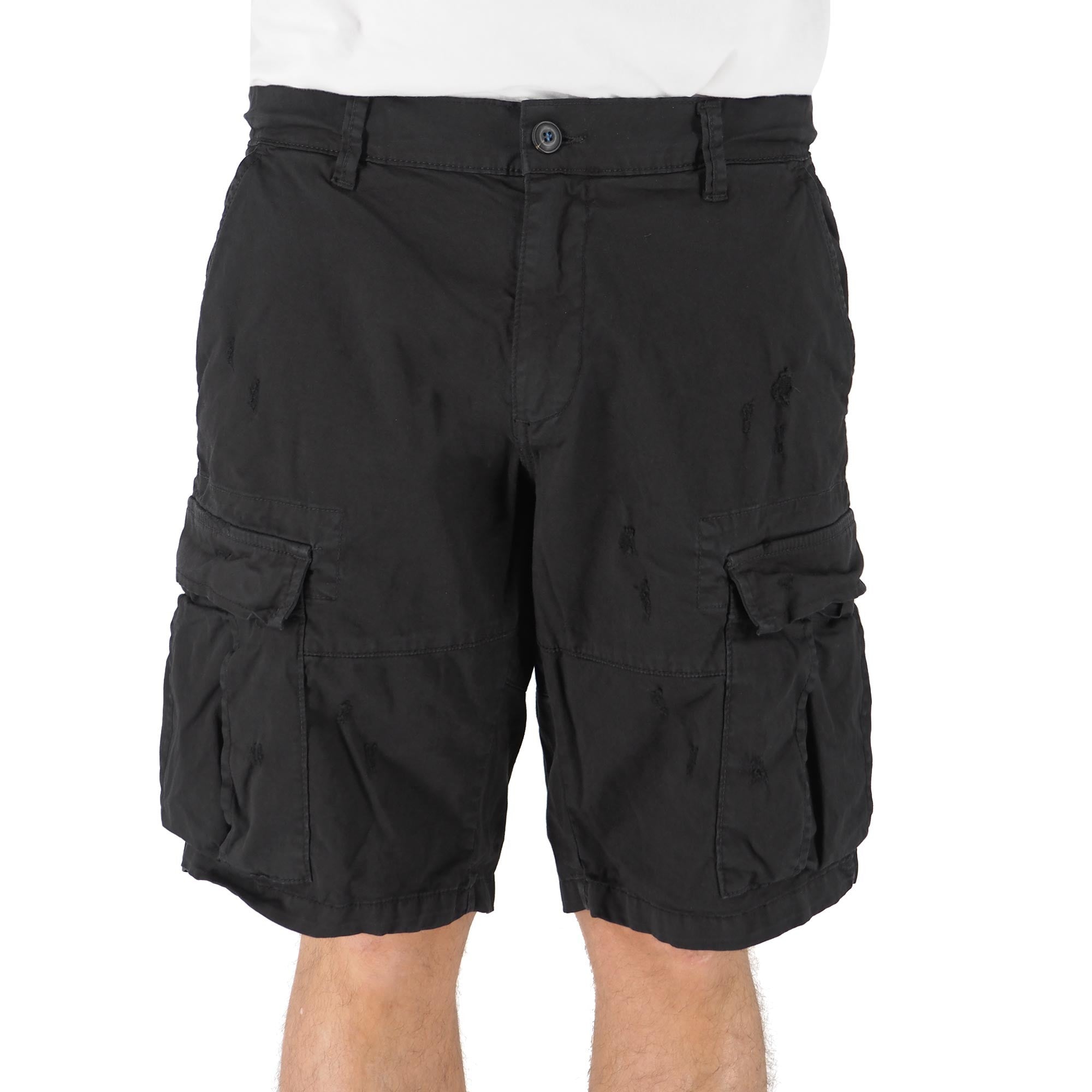 Devid Label DSQ - Bermuda Cargo - Cotone, Nero – dettaglio prodotto 3 – Master SKU DL_DSQ 13092 NERO