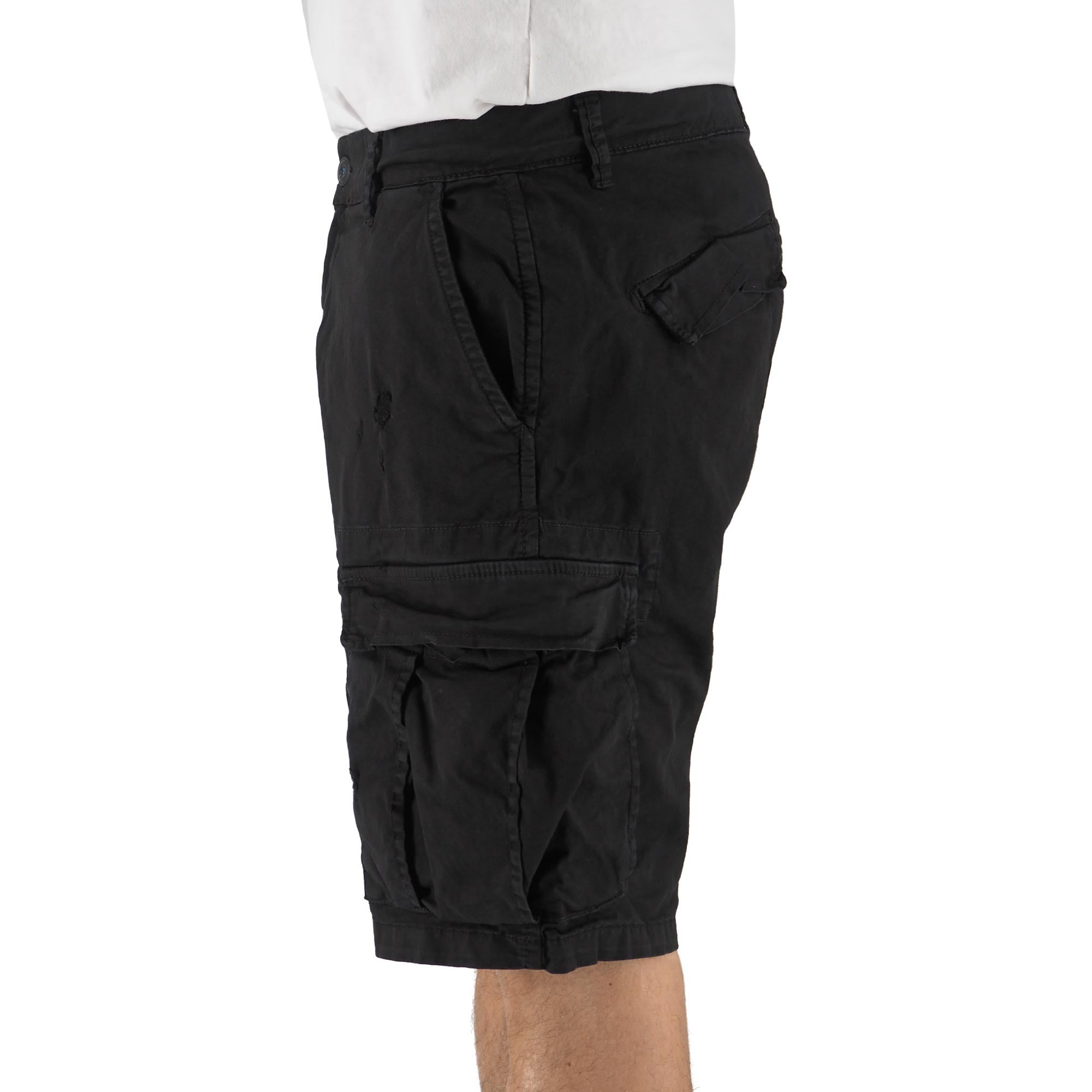 Devid Label DSQ - Bermuda Cargo - Cotone, Nero – dettaglio prodotto 4 – Master SKU DL_DSQ 13092 NERO