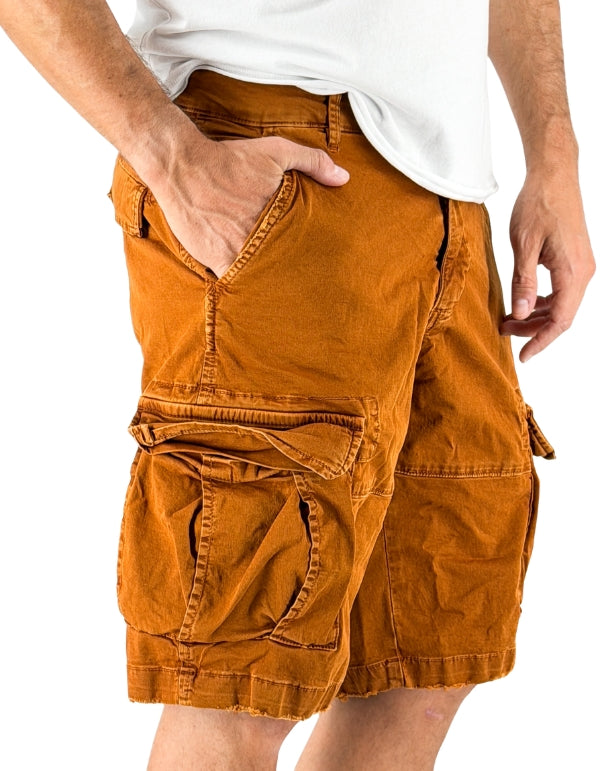 Devid Label DSQ - Bermuda Cargo - Ultralight – dettaglio prodotto 4 – Master SKU DL_BERMUDA_DSQ_LONG_C17_RUGGINE