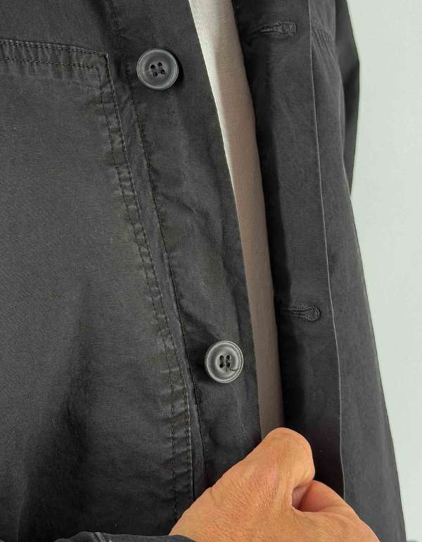 Devid Label Dundee - Overshirt in Gabardina - Essential, Nero – dettaglio prodotto 2 – Master SKU DL_OVERSHIRT ESSC06 NERO