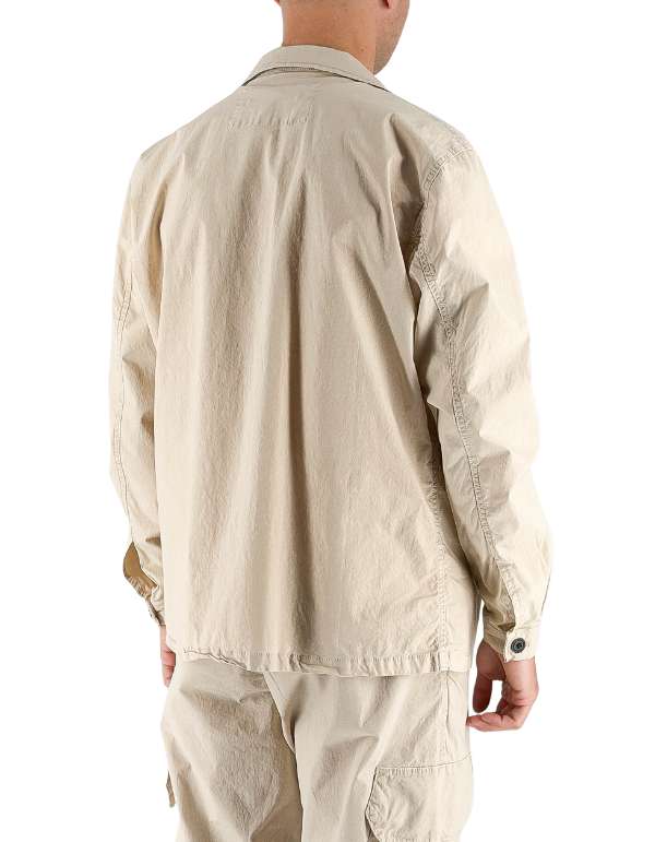 Devid Label Dundee - Overshirt in Gabardina - Essential, Sabbia – dettaglio prodotto 3 – Master SKU DL_OVERSHIRT ESSC06 SABBIA