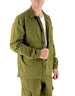 Devid Label Dundee - Overshirt in Gabardina - Essential, Verde – vista principale – Master SKU DL_OVERSHIRT ESSC06 VERDE