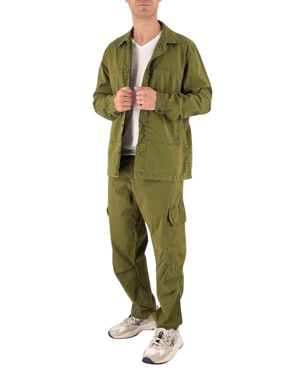 Devid Label Dundee - Overshirt in Gabardina - Essential, Verde – dettaglio prodotto 4 – Master SKU DL_OVERSHIRT ESSC06 VERDE