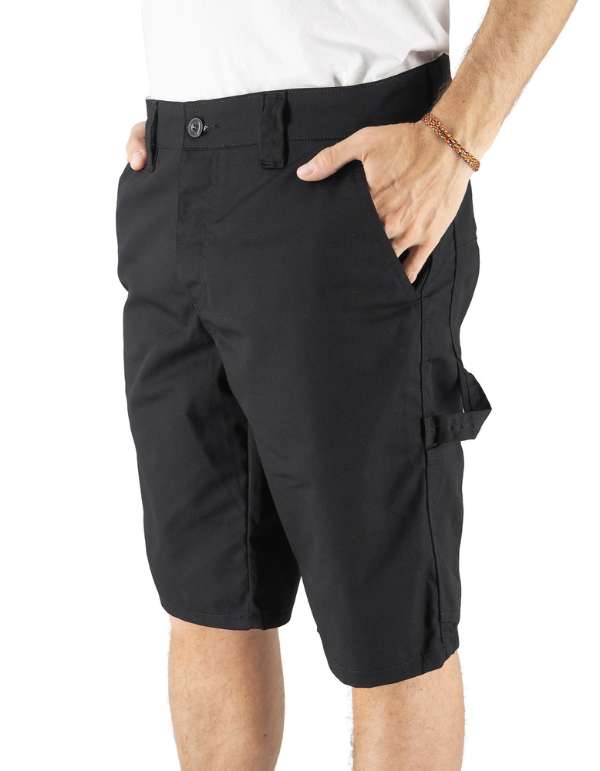 Devid Label Elba - Bermuda Carpenter - Drill, Nero – vista principale – Master SKU DL_WORKWEAR ESS09 NERO
