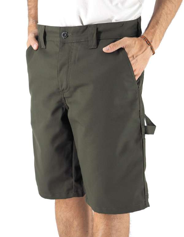 Devid Label Elba - Bermuda Carpenter - Drill, Verde – vista principale – Master SKU DL_WORKWEAR ESS09 VERDE