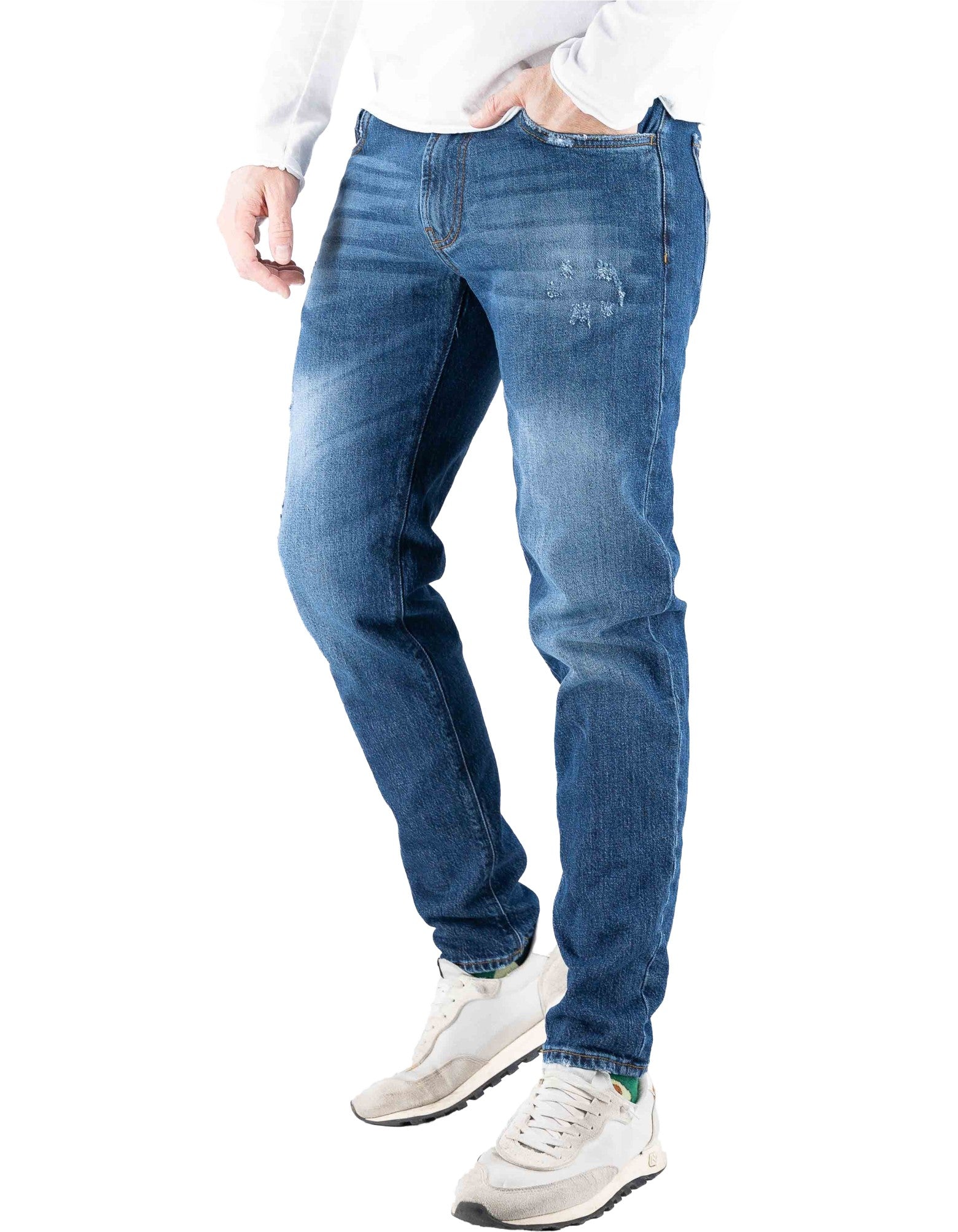 Devid Label Globe - Jeans Denim - Iconic, Blue – vista principale – Master SKU DL_DENIM_GLOBE_ESS105