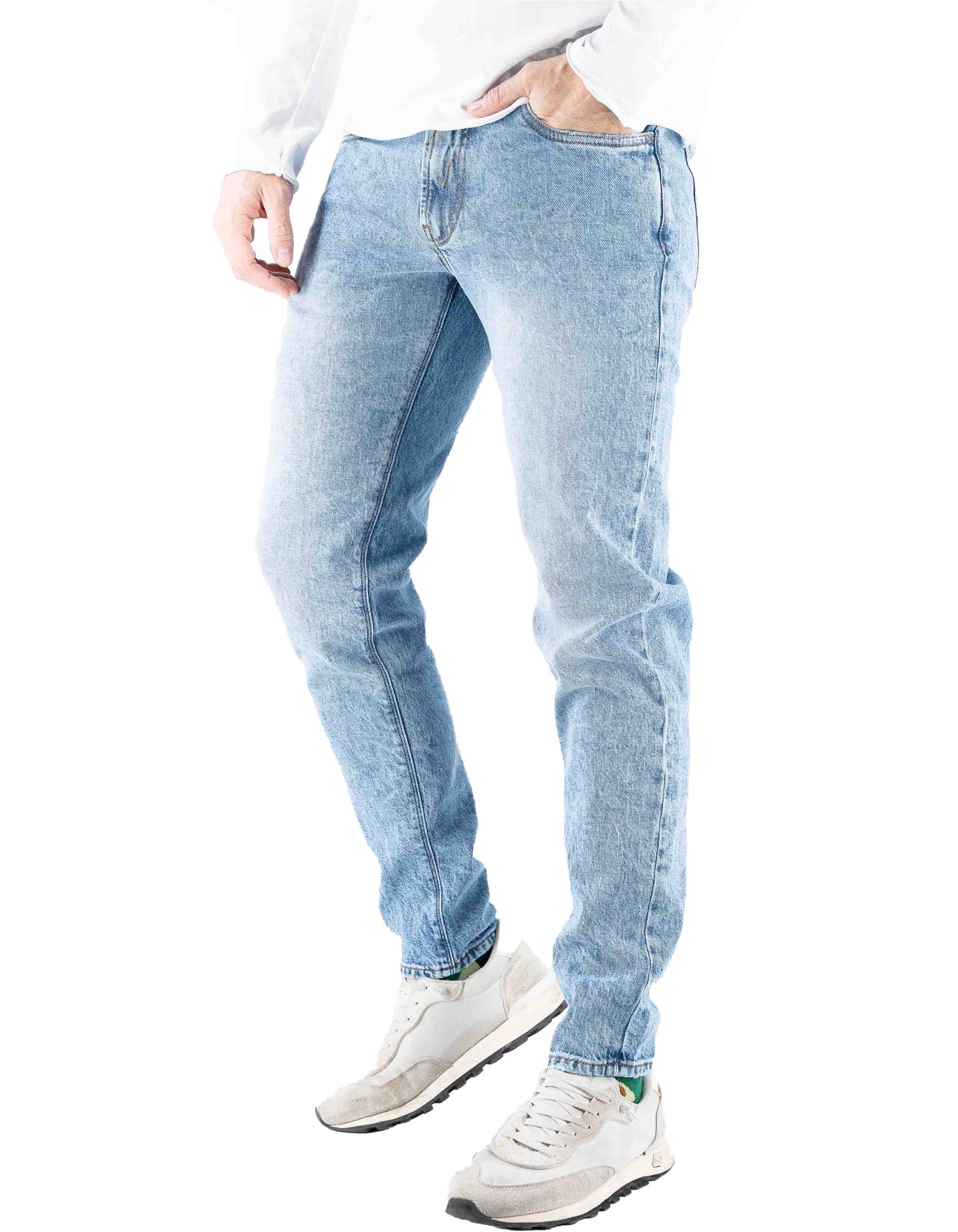 Devid Label Globe - Jeans Denim - Iconic – vista principale – Master SKU DL_DENIM_GLOBE_MARBLE