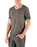 Devid Label Granada - T-shirt in Puro Lino - Premium, Antracite – vista principale – Master SKU DL_GRANADA ANTRACITE