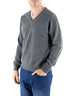 Devid Label Helsinki - Maglia Scollo V - Lana Cashmere, Grigio – vista principale – Master SKU DL_DL011_GRIGIO_CAMPIONE
