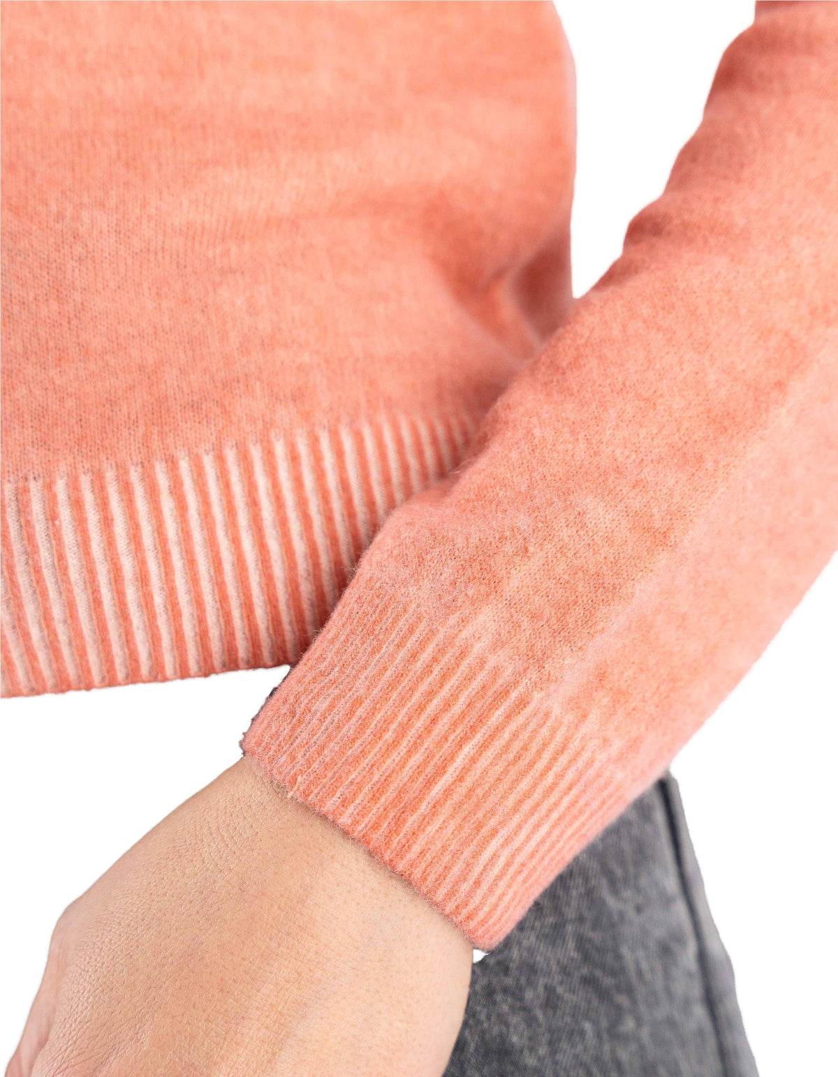 Devid Label Inari - Polo in Maglia - Lana Cashmere – dettaglio prodotto 4 – Master SKU DL_DL021_22837_CANTALUPO_SCURO