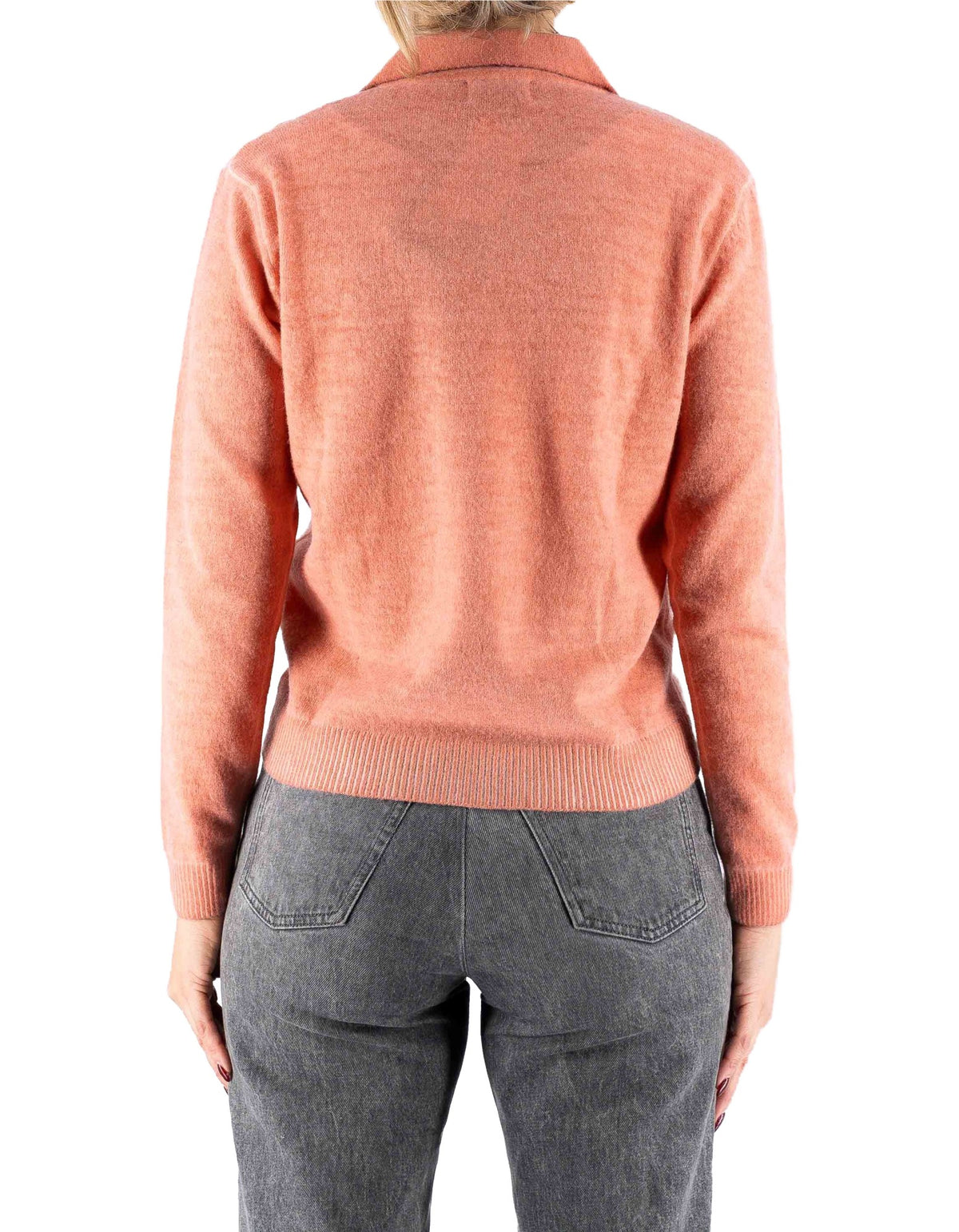 Devid Label Inari - Polo in Maglia - Lana Cashmere – dettaglio prodotto 5 – Master SKU DL_DL021_22837_CANTALUPO_SCURO