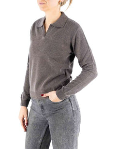 Devid Label Inari - Polo in Maglia - Lana Cashmere, Moro – vista principale – Master SKU DL_DL021_22834_MORO