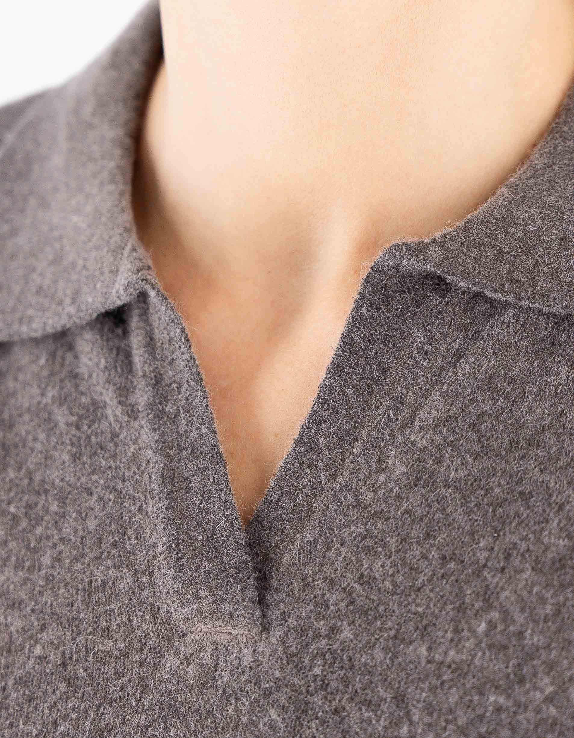 Devid Label Inari - Polo in Maglia - Lana Cashmere, Moro – dettaglio prodotto 2 – Master SKU DL_DL021_22834_MORO