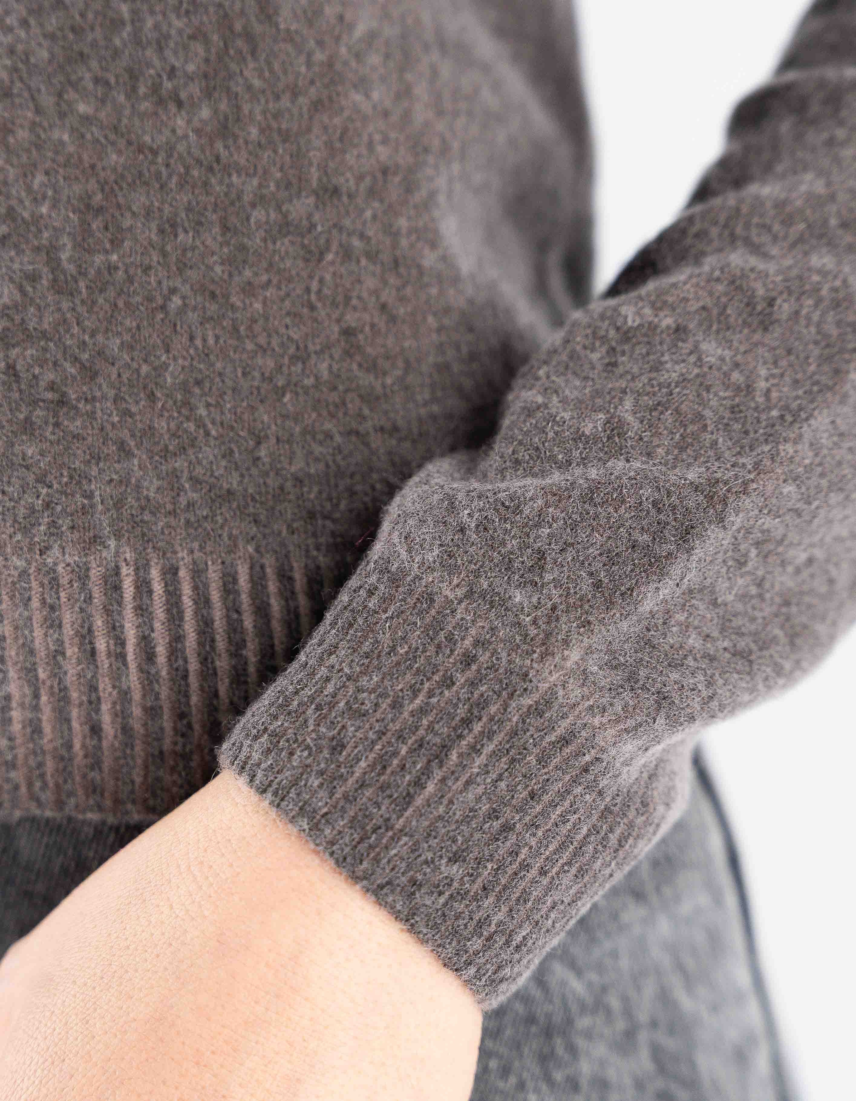 Devid Label Inari - Polo in Maglia - Lana Cashmere, Moro – dettaglio prodotto 4 – Master SKU DL_DL021_22834_MORO
