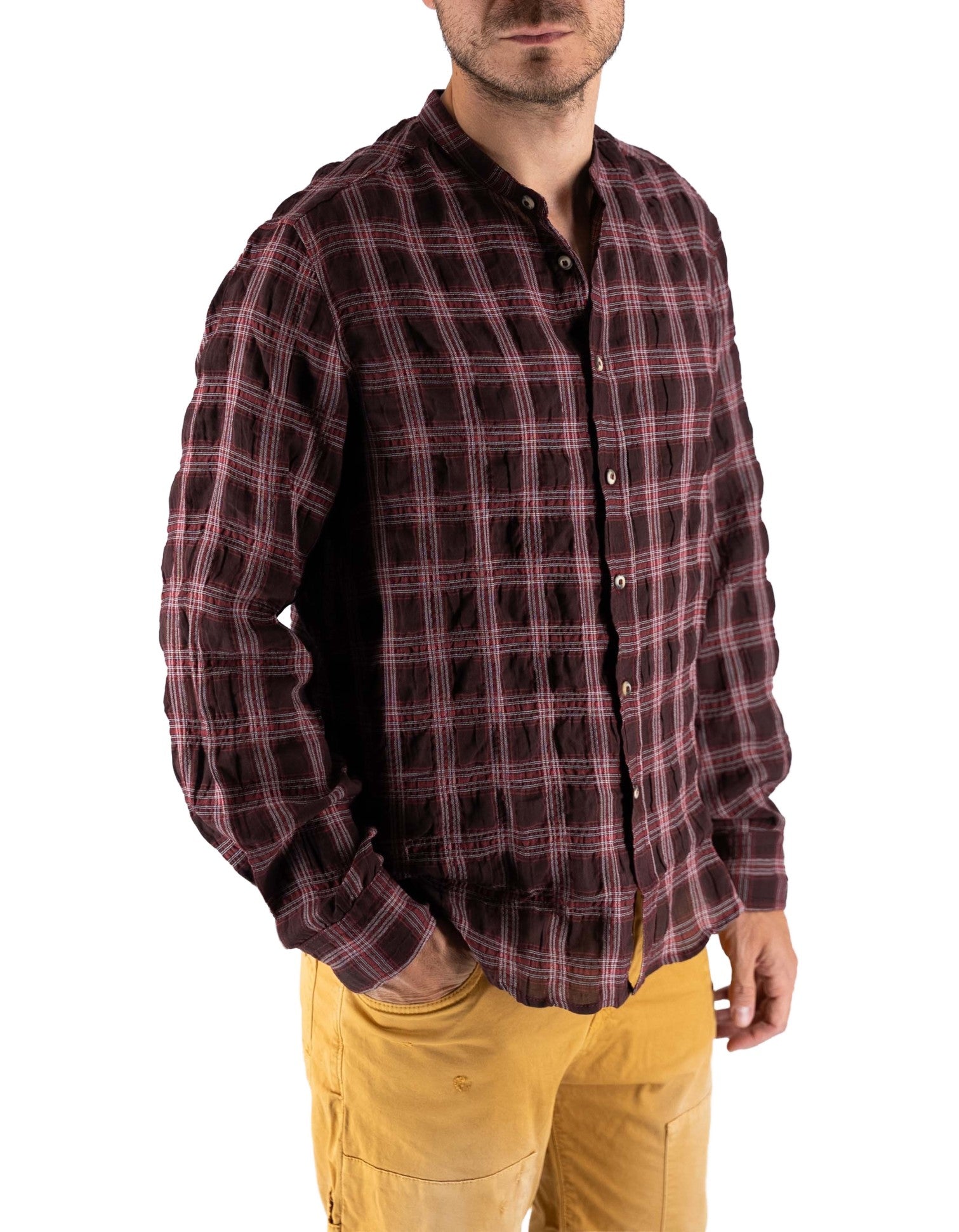 Devid Label Leeds - Camicia a Quadri - Casual, Rosso – vista principale – Master SKU DL_DL-329_ROSSO