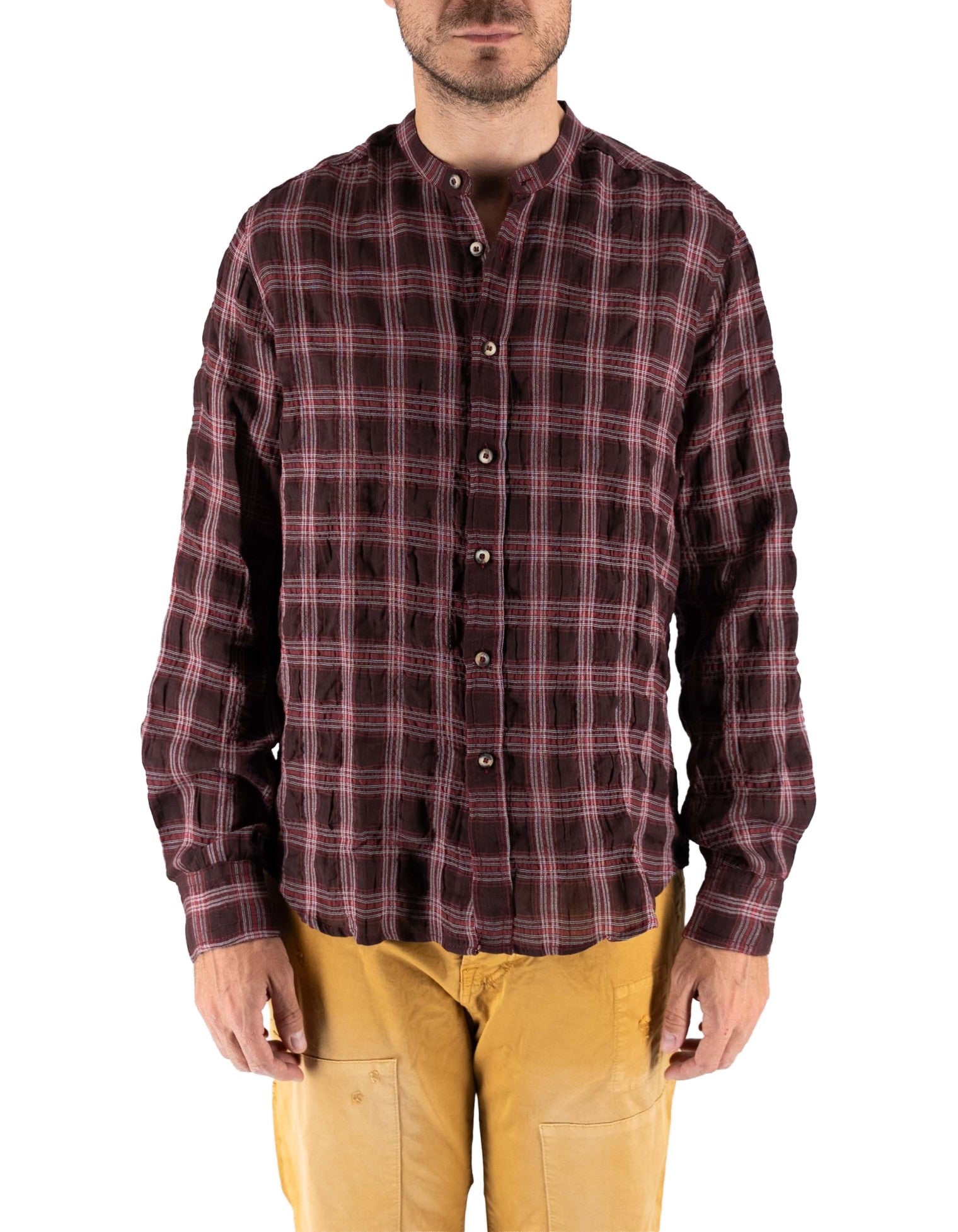 Devid Label Leeds - Camicia a Quadri - Casual, Rosso – dettaglio prodotto 3 – Master SKU DL_DL-329_ROSSO