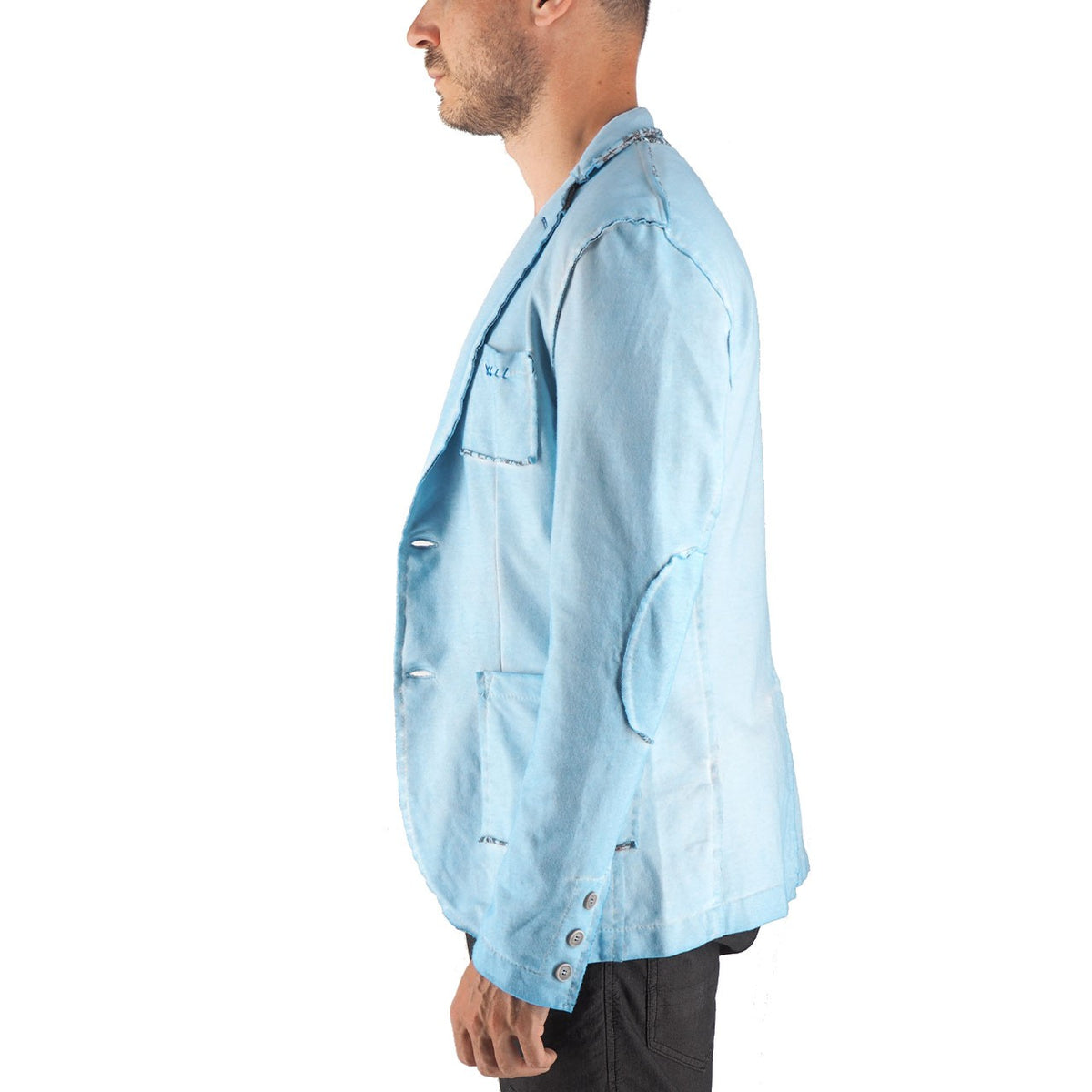 Devid Label Llorente - Giacca in Jersey - Soft, Azzurro – dettaglio prodotto 3 – Master SKU DL_LLORENTE AZZURRO