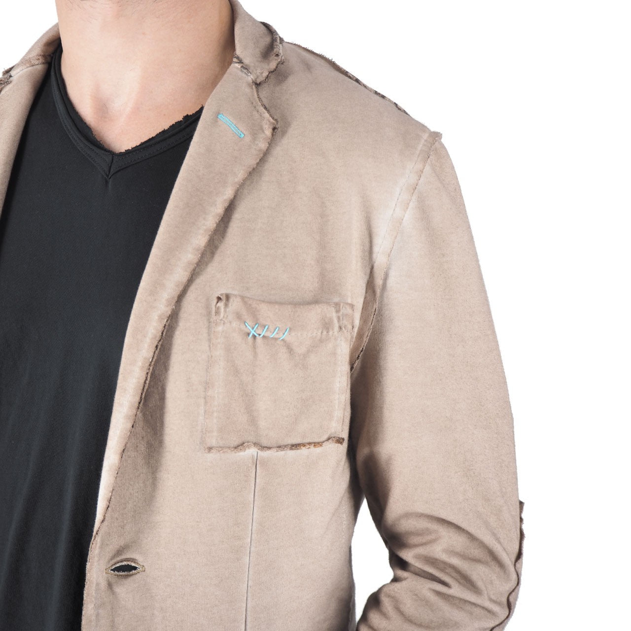 Devid Label Llorente - Giacca in Jersey - Soft, Beige – dettaglio prodotto 2 – Master SKU DL_LLORENTE BEIGE
