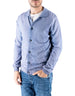 Devid Label Malpasso - Cardigan con Bottoni - Cotone Premium, Avio – vista principale – Master SKU DL_MALPASSO MT25107 AVIO
