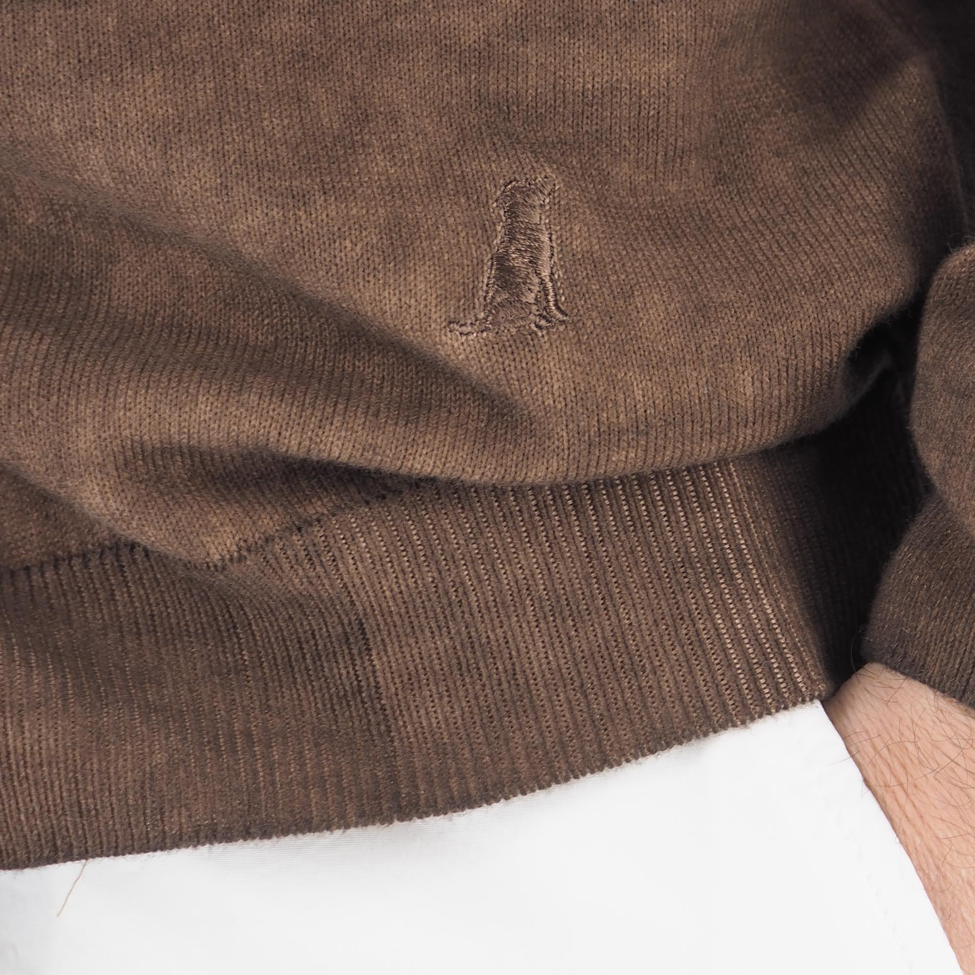 Devid Label Malpasso - Cardigan con Bottoni - Cotone Premium, Moro – dettaglio prodotto 4 – Master SKU DL_MALPASSO MT25107 MORO