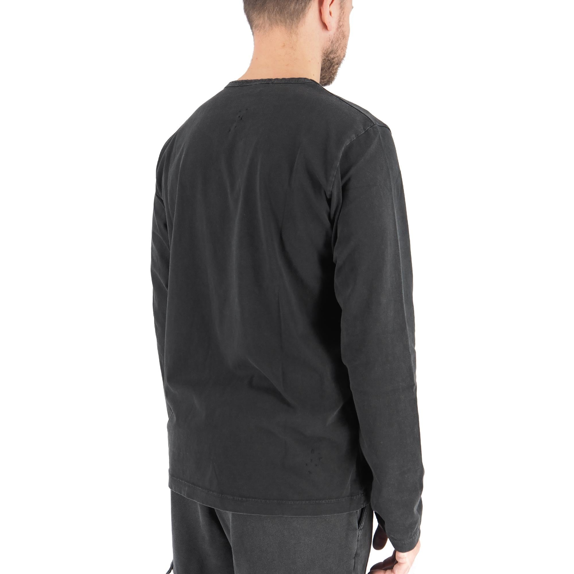 Devid Label Marble - T-shirt Manica Lunga - Destroyed, Nero – dettaglio prodotto 10 – Master SKU DL_SUPER MARBLE NERO